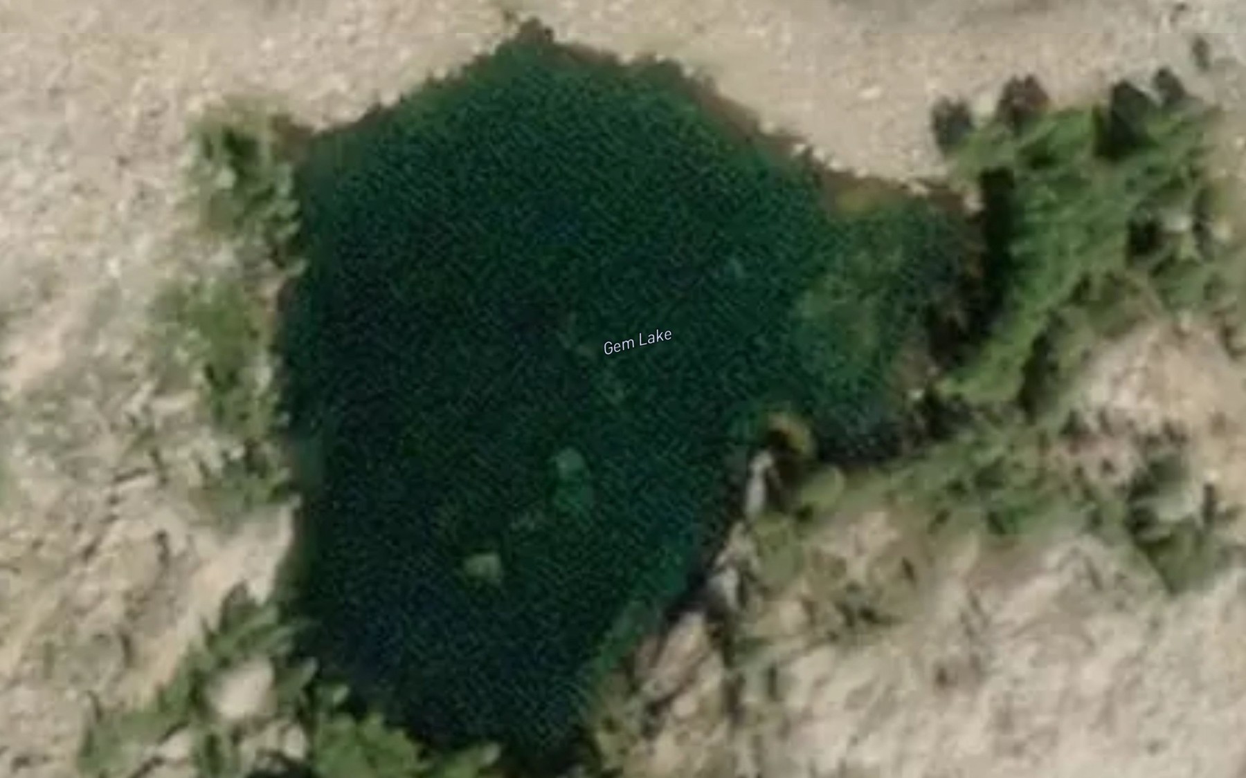 Satellite map of the Gem Lake