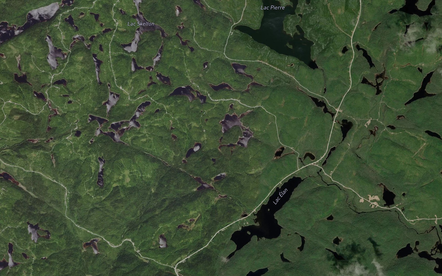 Satellite map of the Lac Emilie
