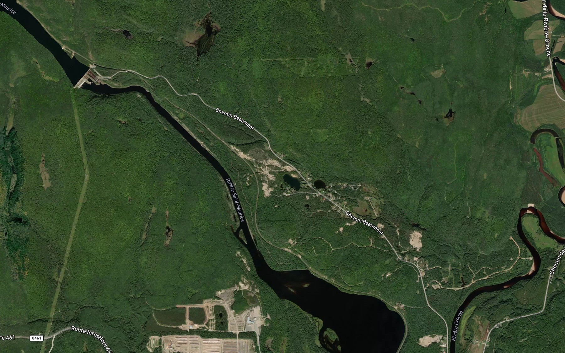 Satellite map of the Lac Beaumont