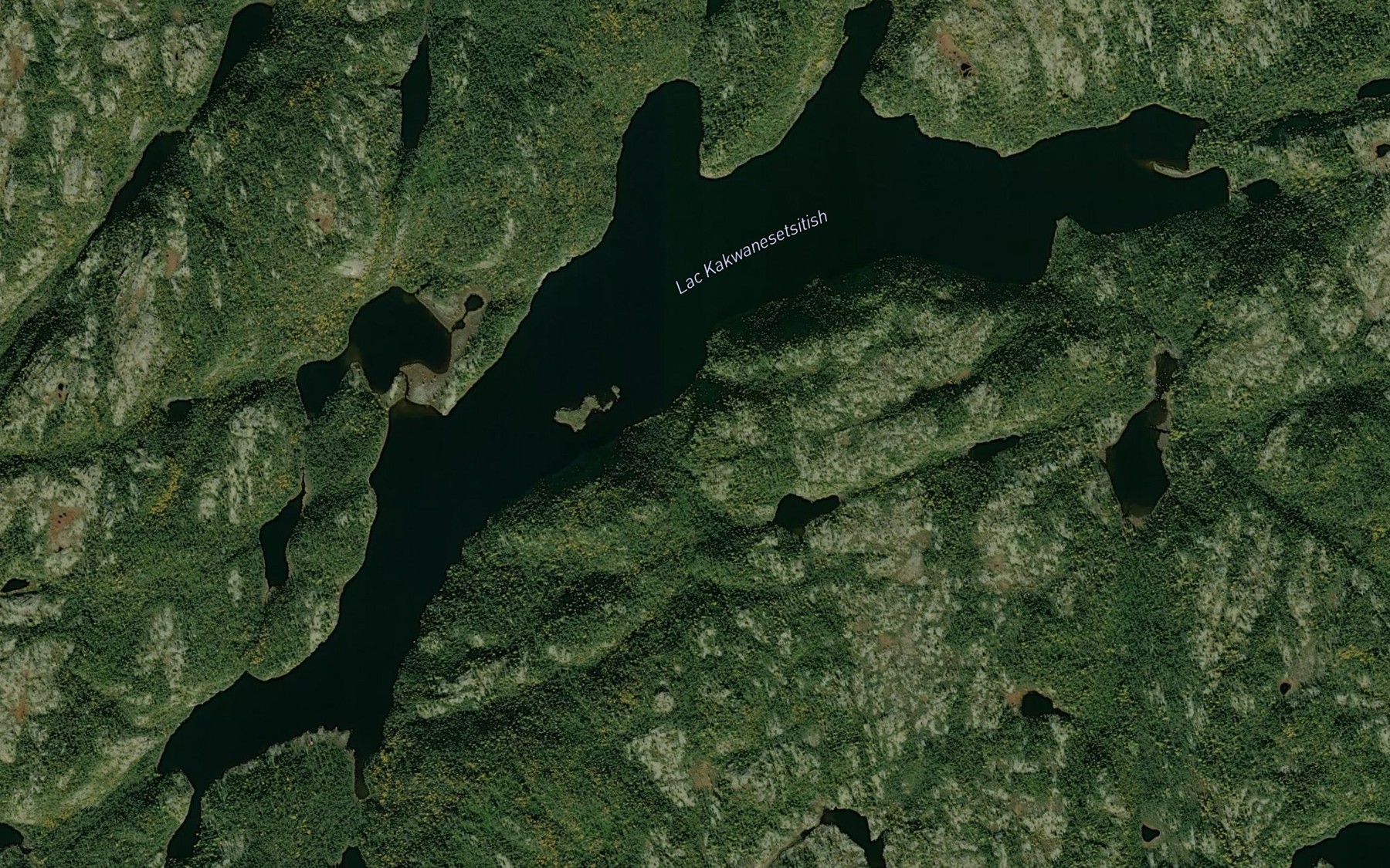 Satellite map of the Lac Kakwanesetsitish