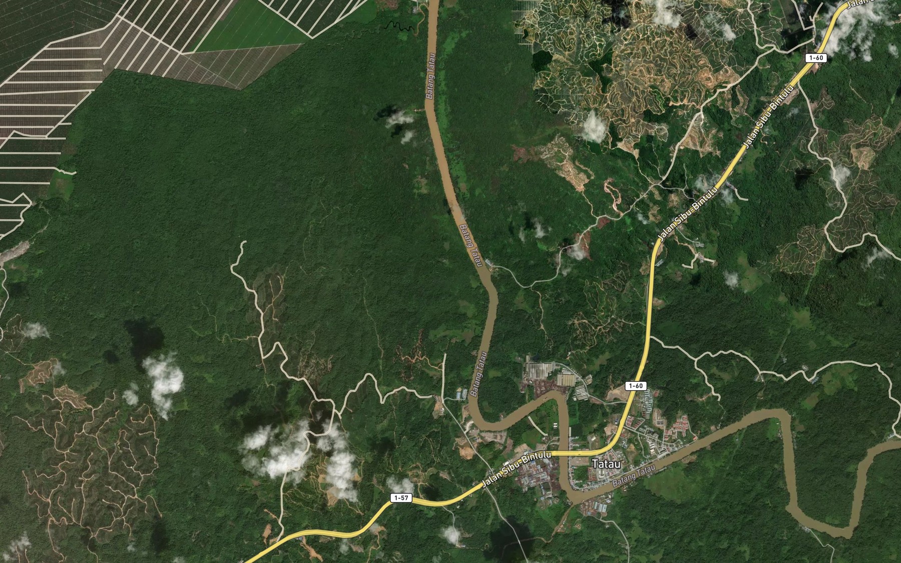 Satellite map of the Sungai Langajah