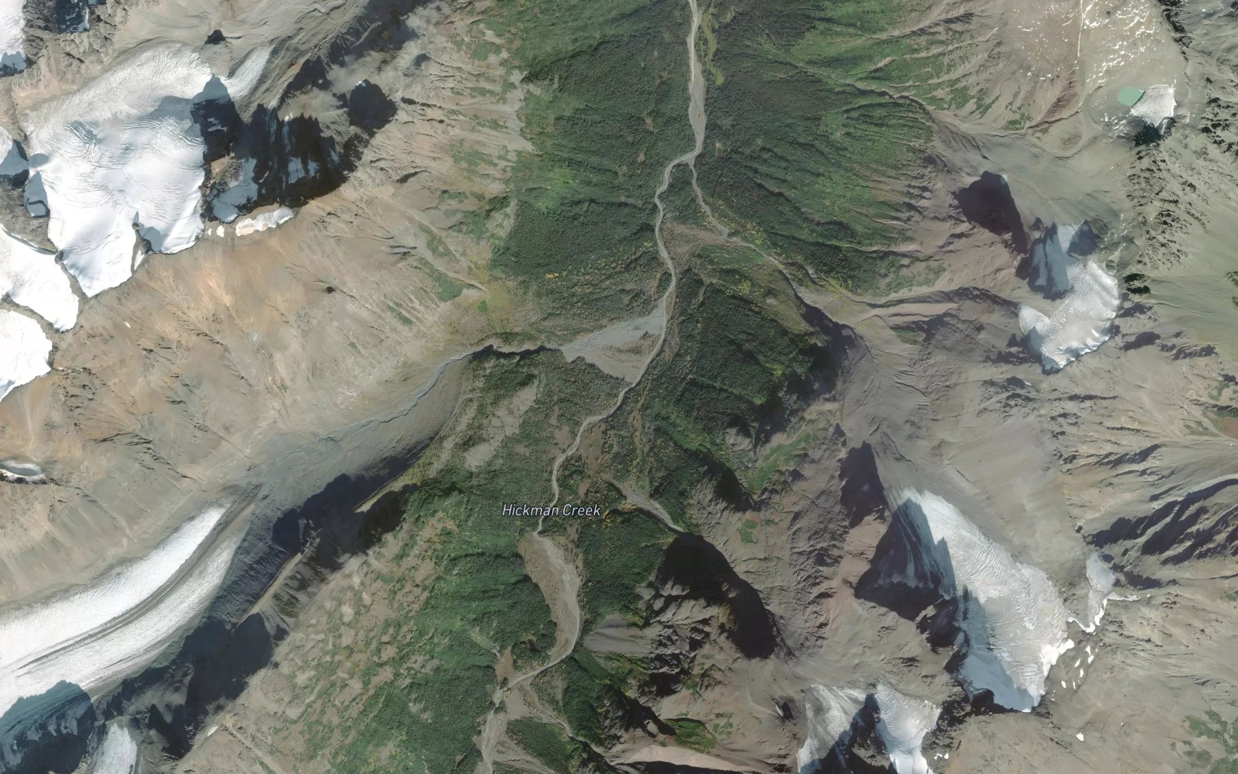 Satellite map of the Helicopter Creek