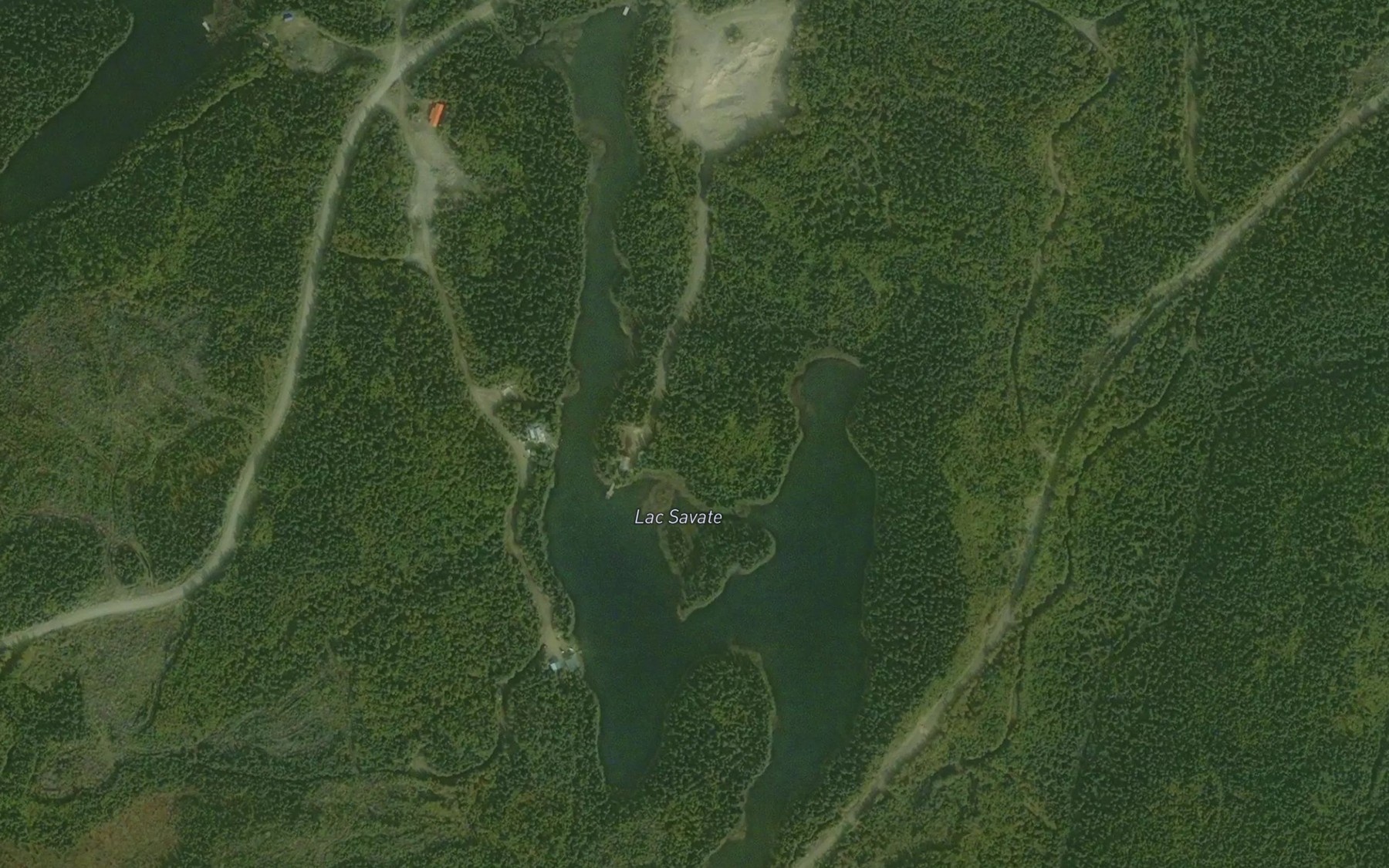 Satellite map of the Lac Savate
