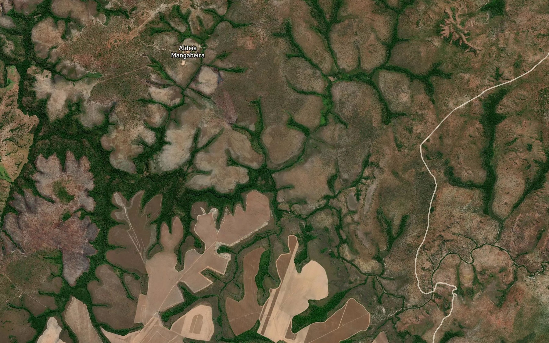 Satellite map of the Corrego Taquari