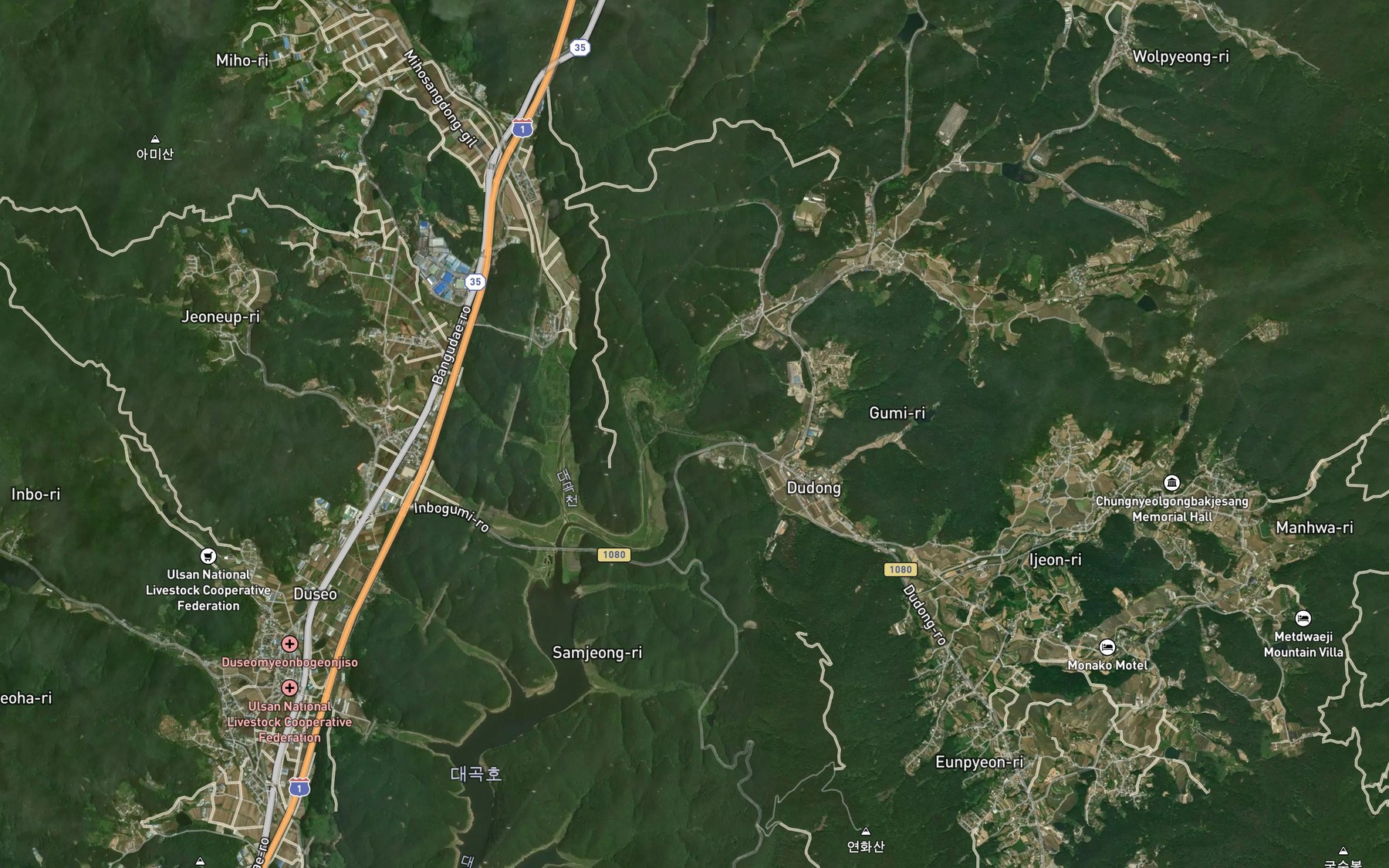Satellite map of the Yeonhwacheon