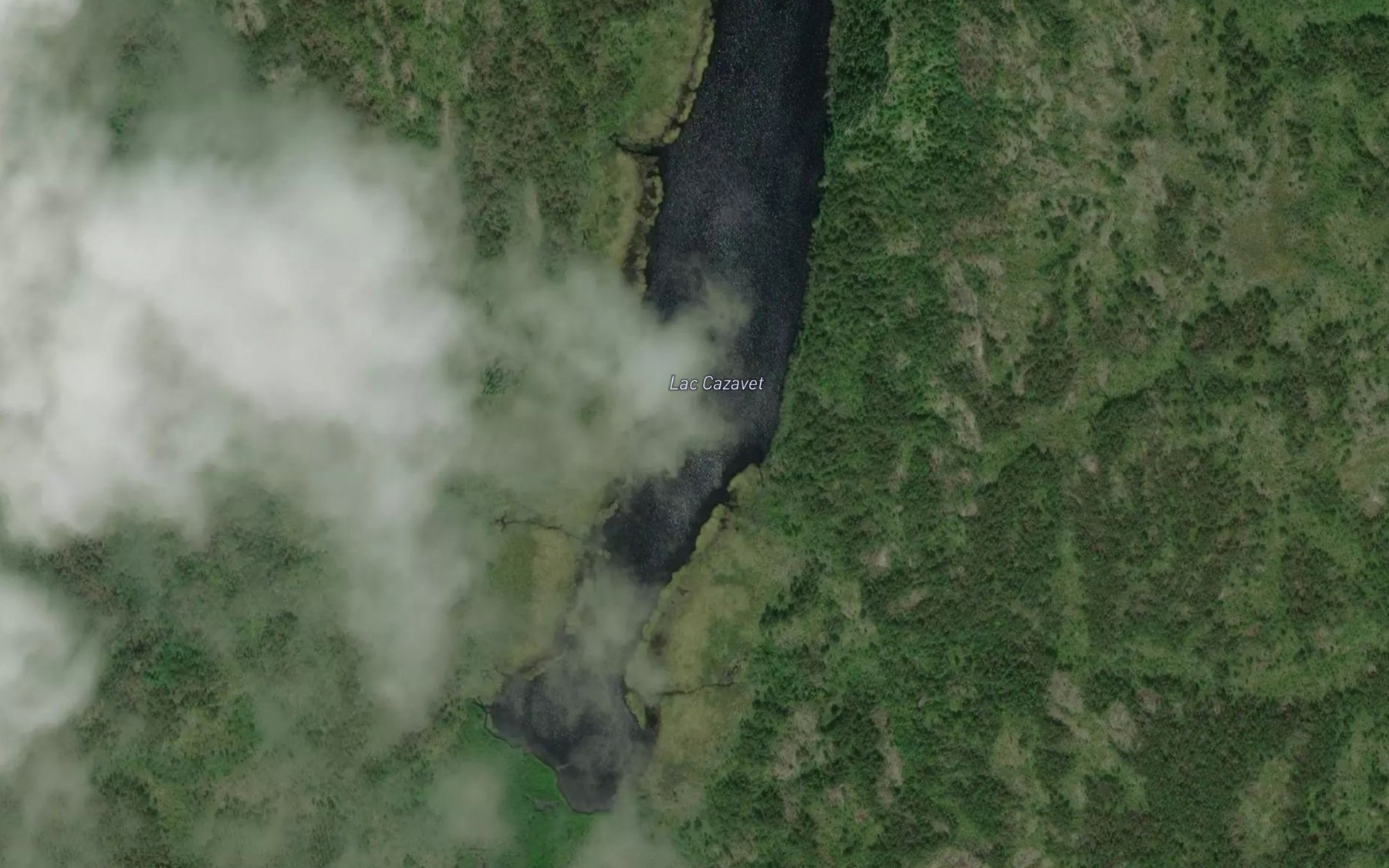 Satellite map of the Lac Cazavet