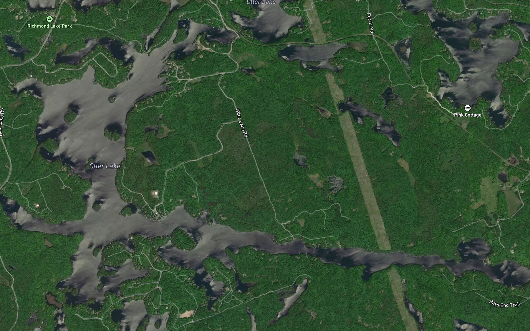Satellite map of the Otter Lake