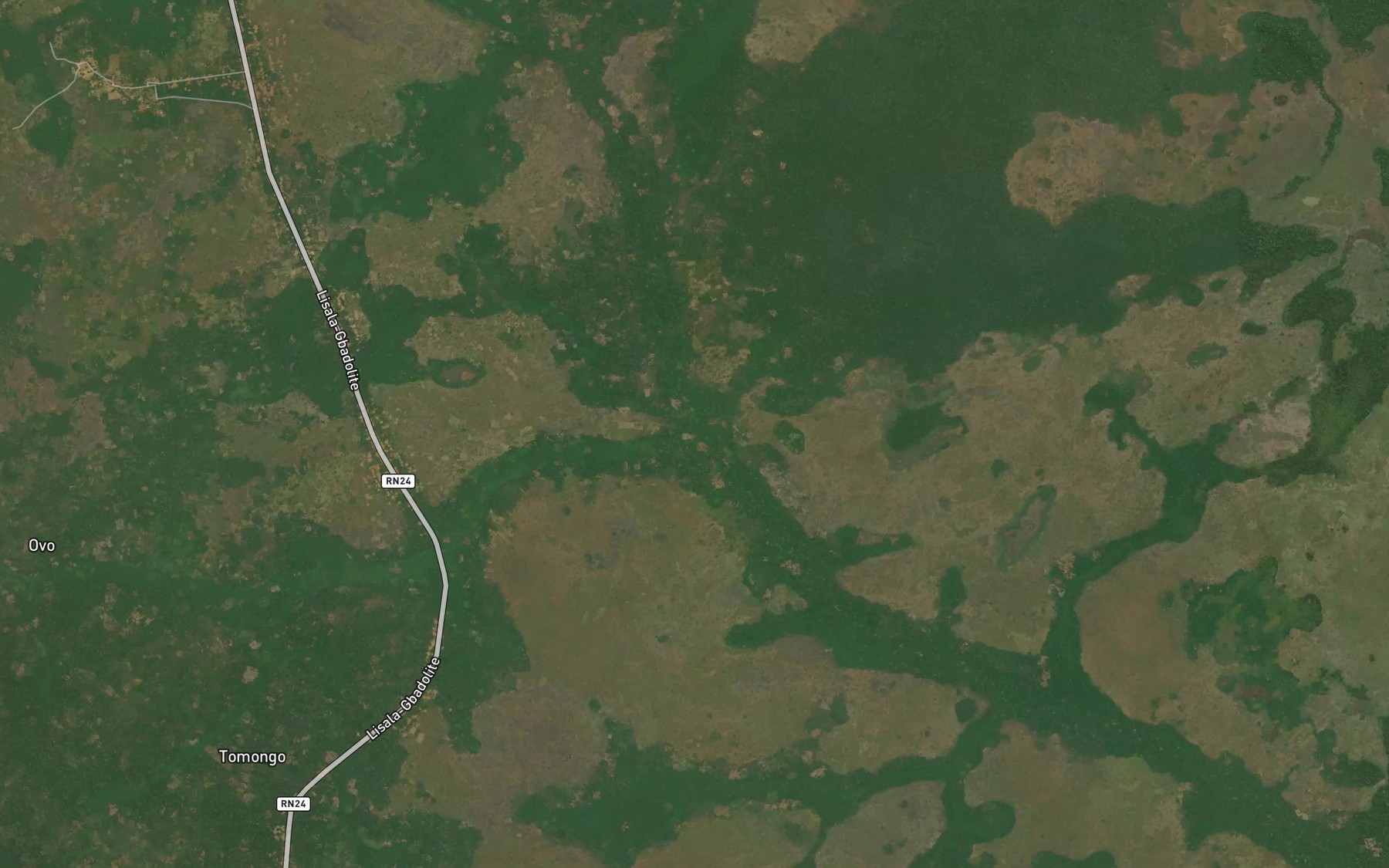 Satellite map of the Dako