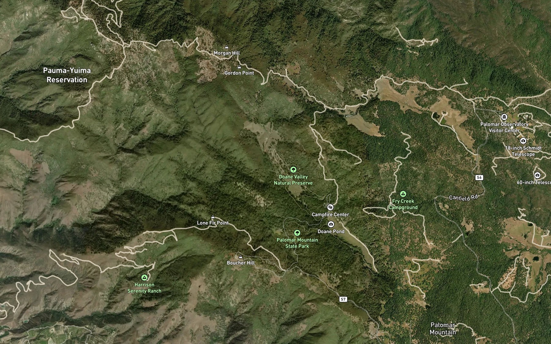 Satellite map of the French Creek
