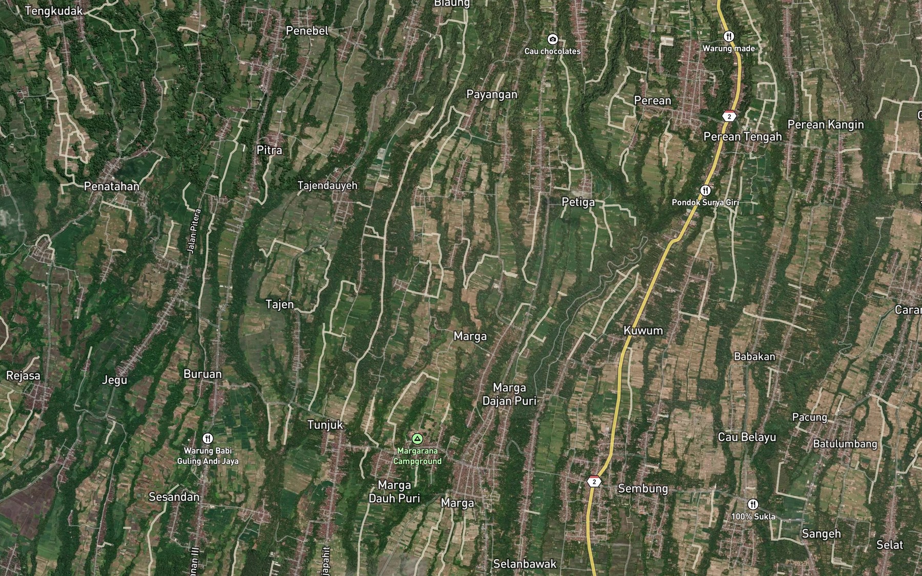 Satellite map of the Telabah Umbali