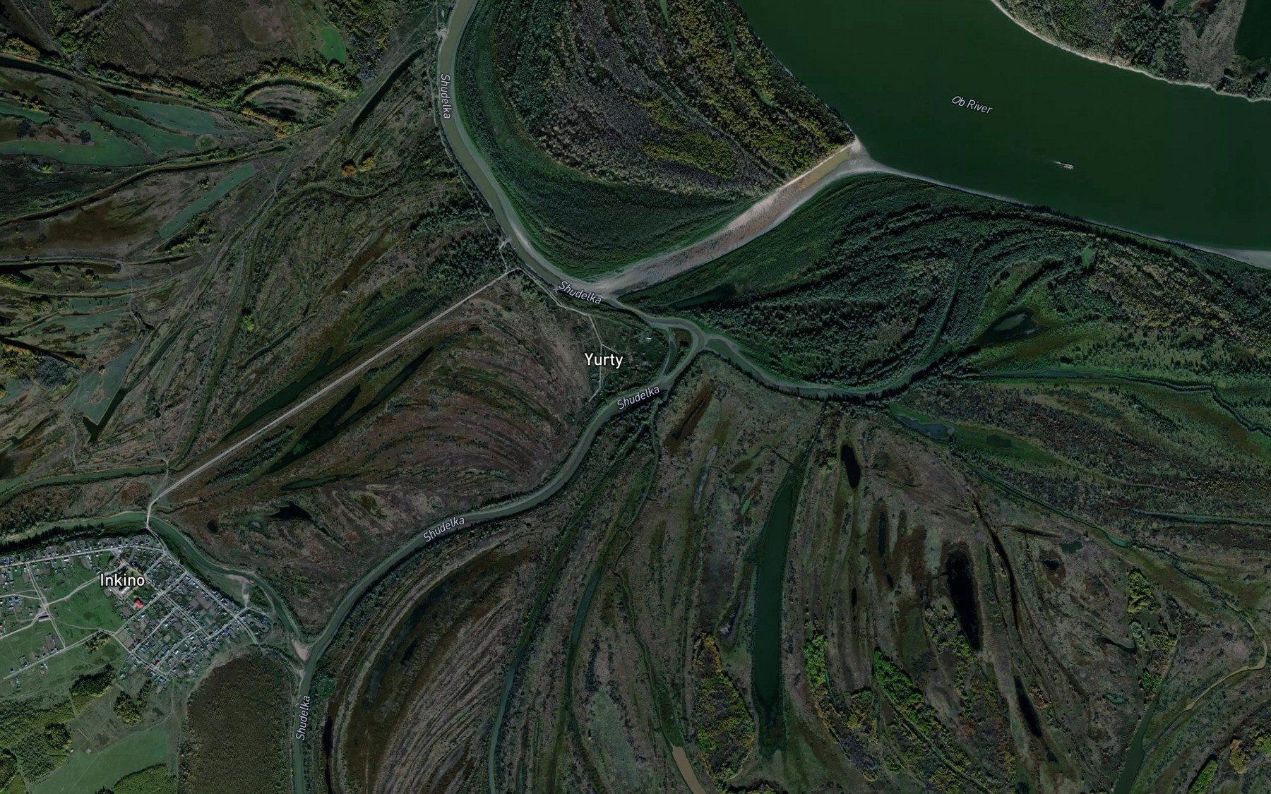 Satellite map of the Protoka Romashkino