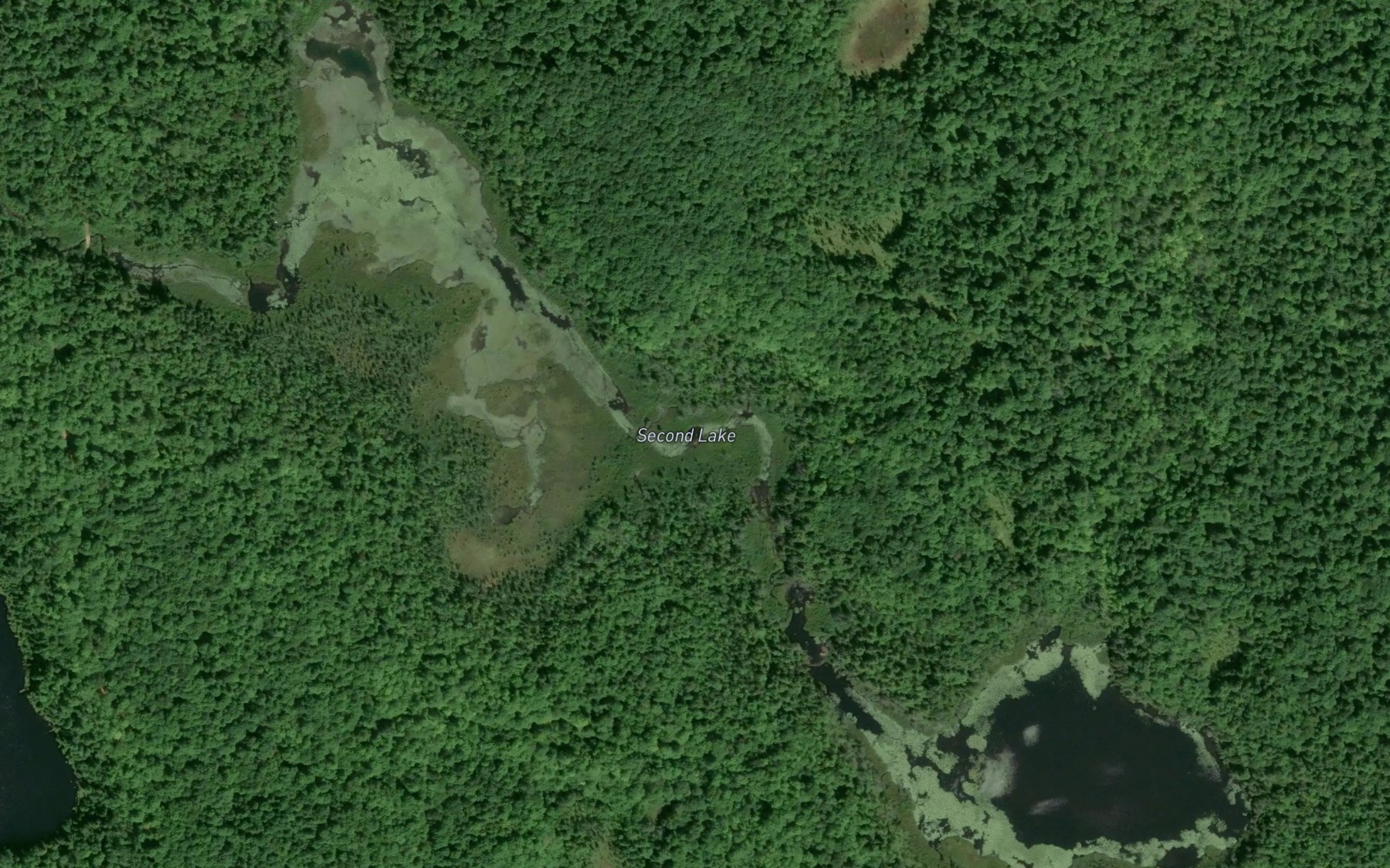 Satellite map of the Second Lake