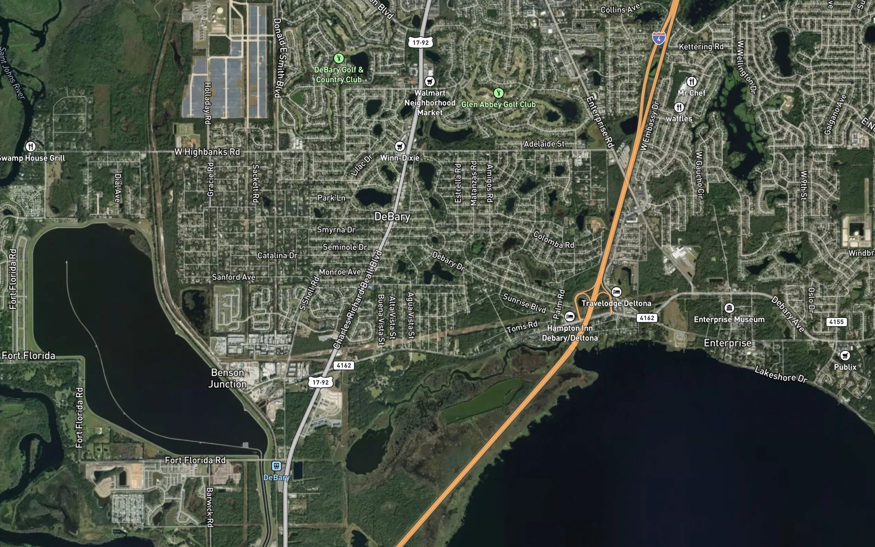 Satellite map of the Lake of the Woods
