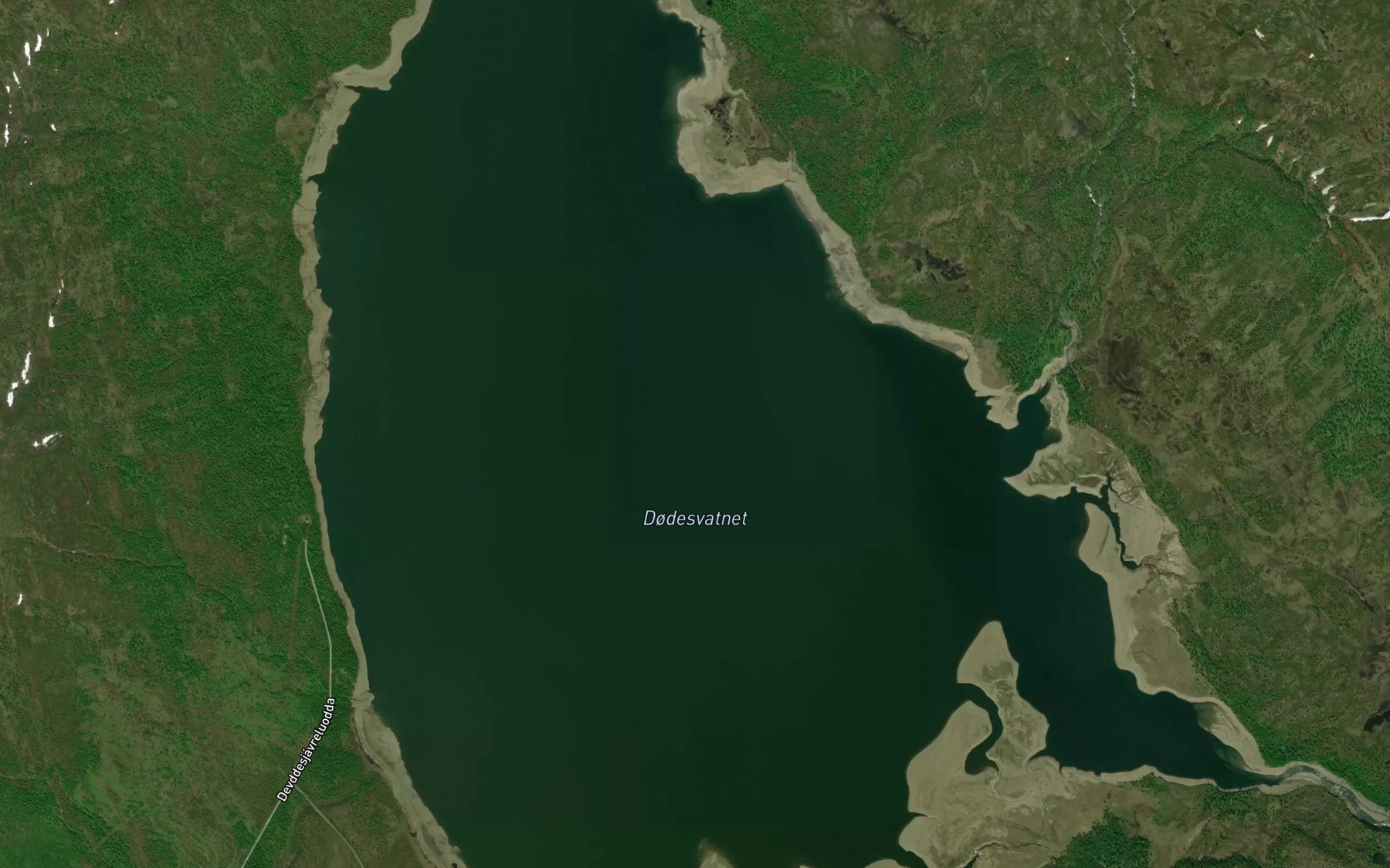 Satellite map of the Devddesjavri