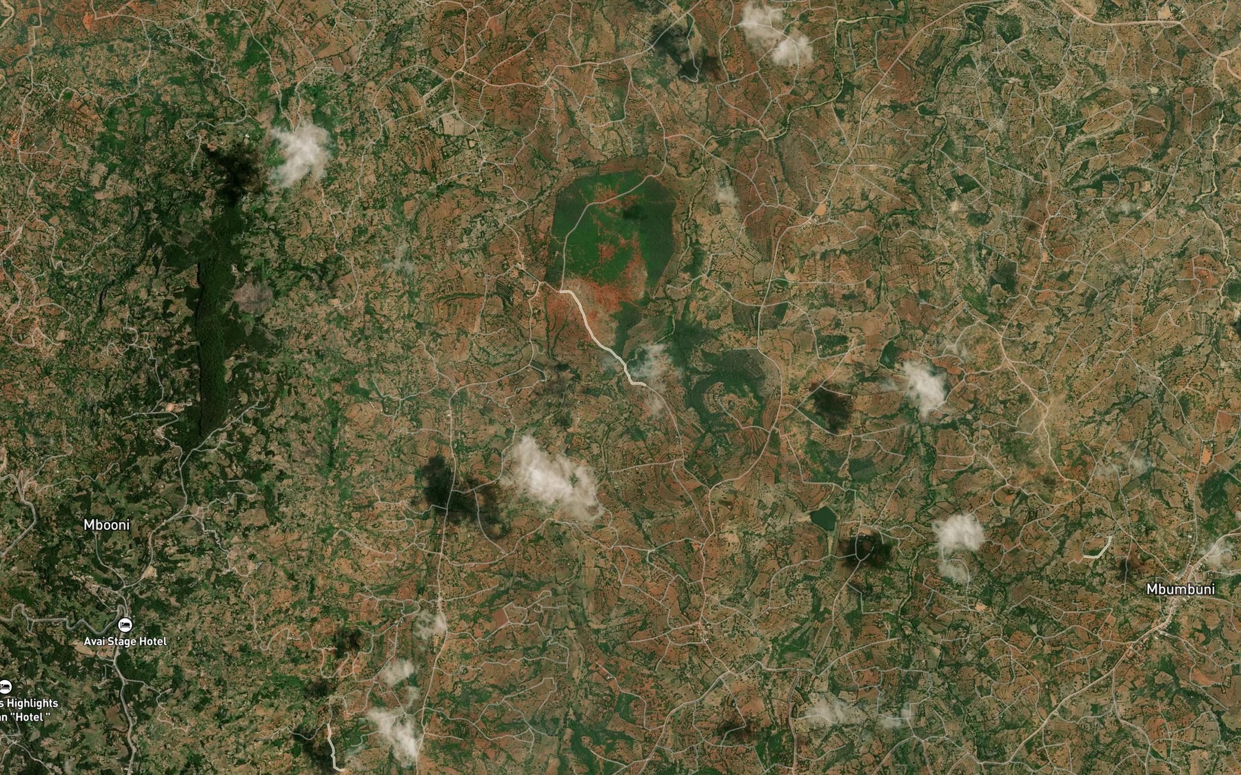 Satellite map of the Kasokani