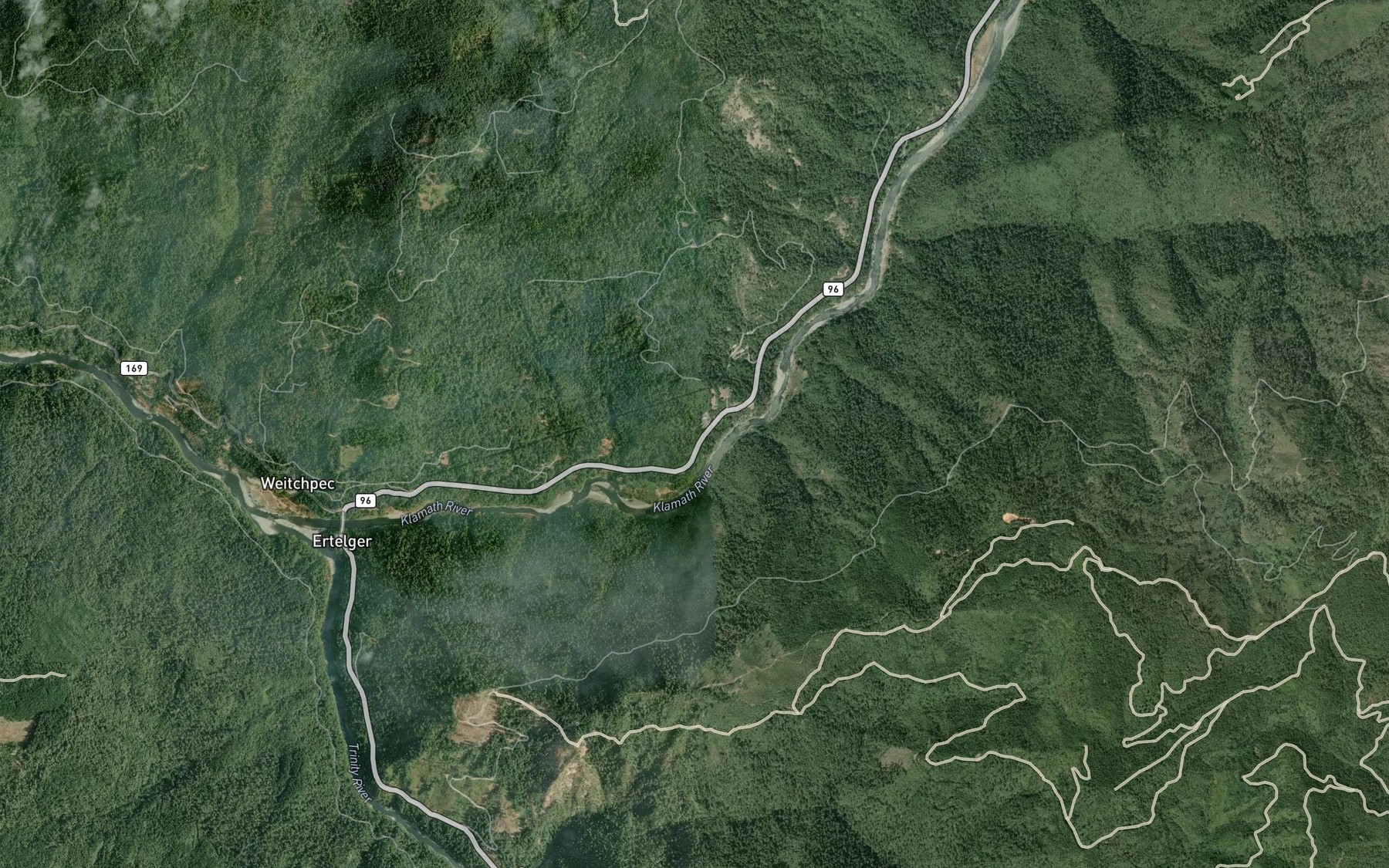 Satellite map of the Sulphur Spring