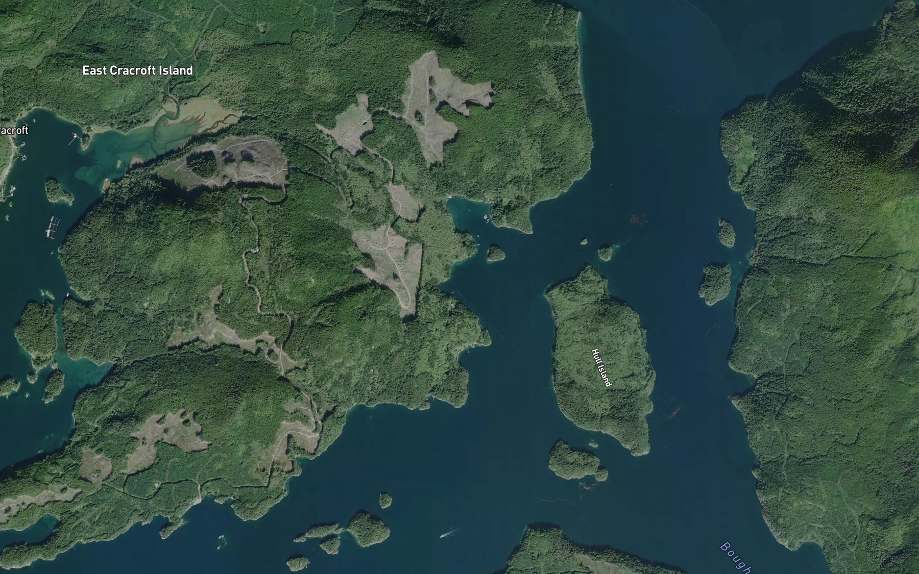 Satellite map of the Soderman Cove