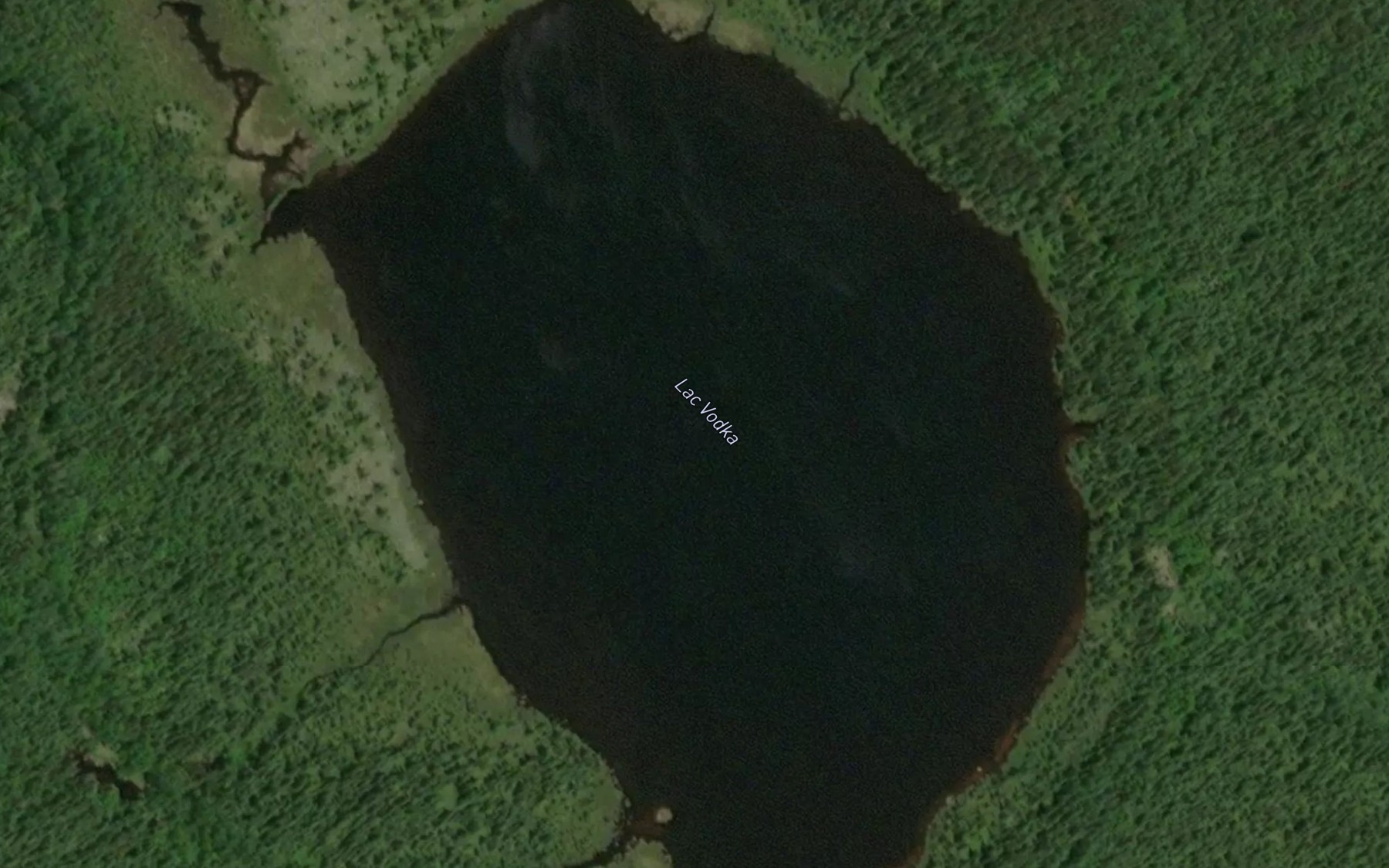 Satellite map of the Lac Vodka