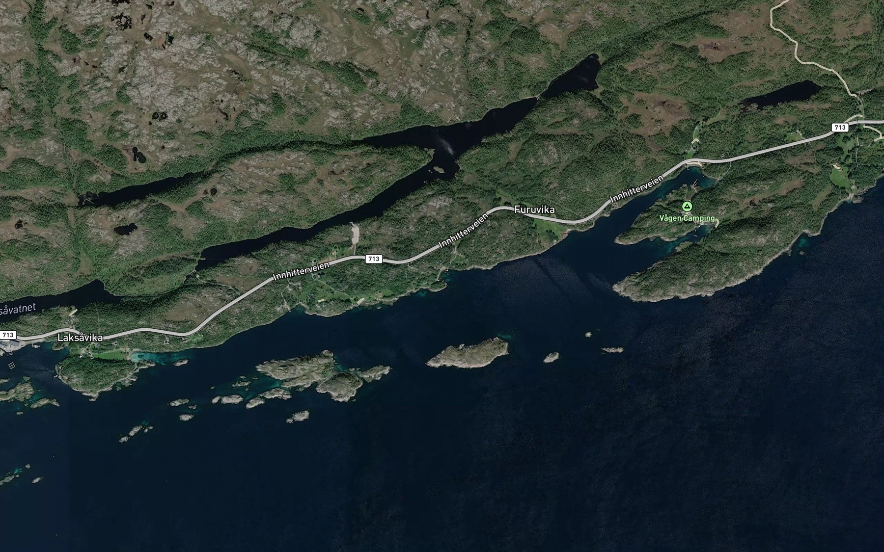 Satellite map of the Haukvikbukta