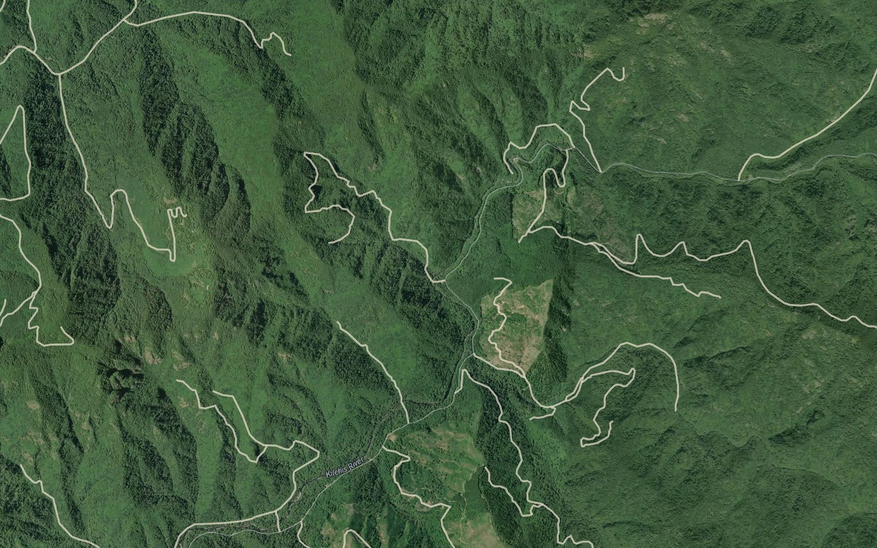 Satellite map of the Purcell Creek