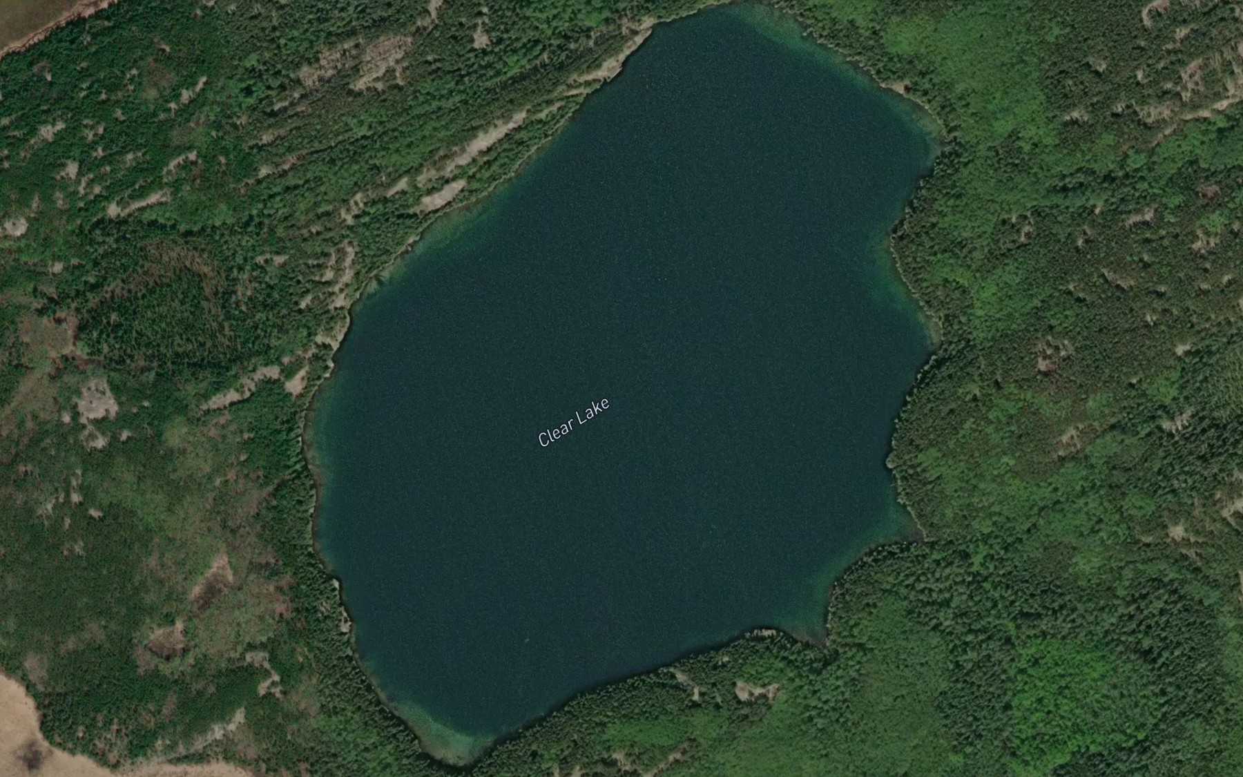 Satellite map of the Clear Lake