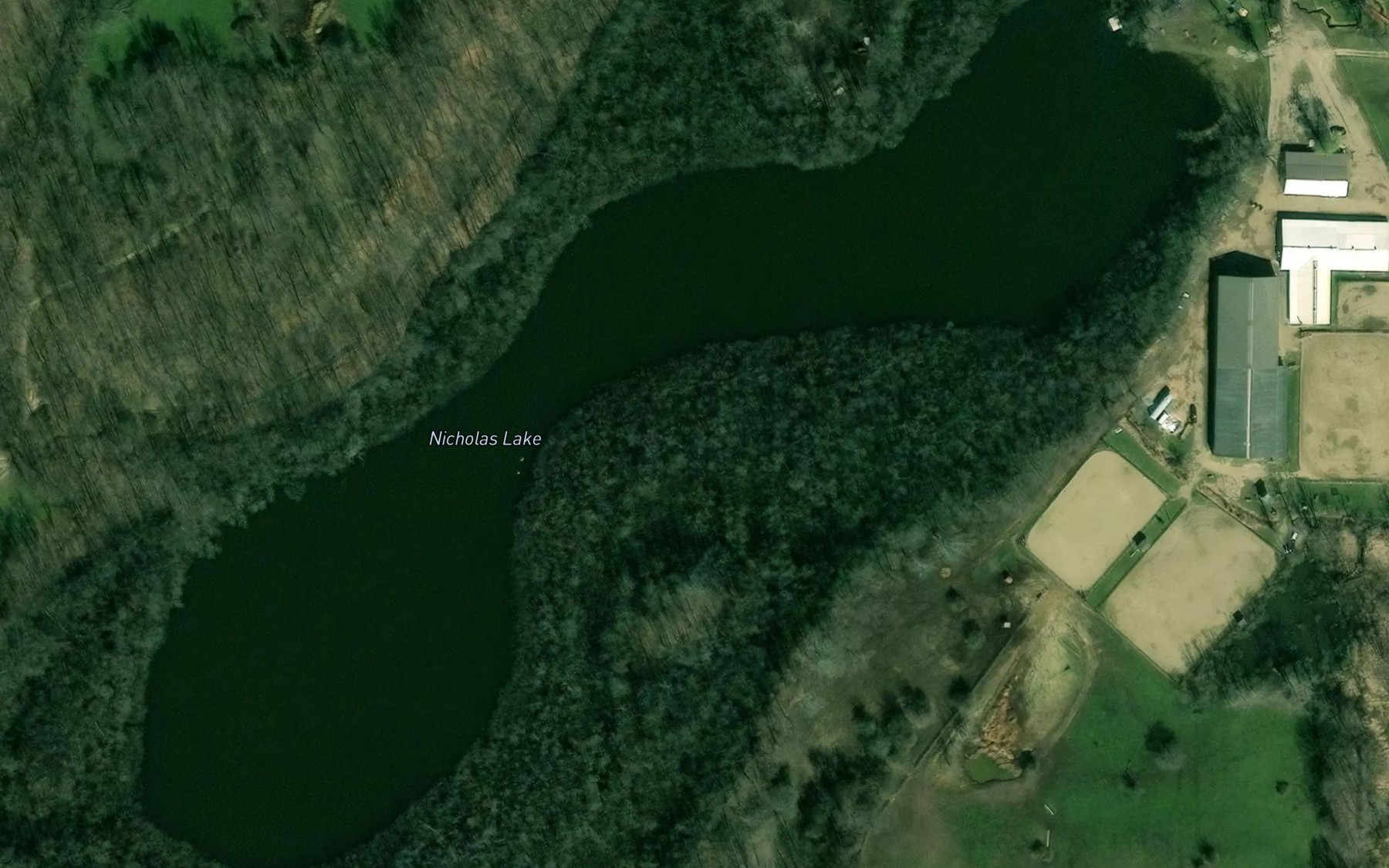 Satellite map of the Nicholas Lake