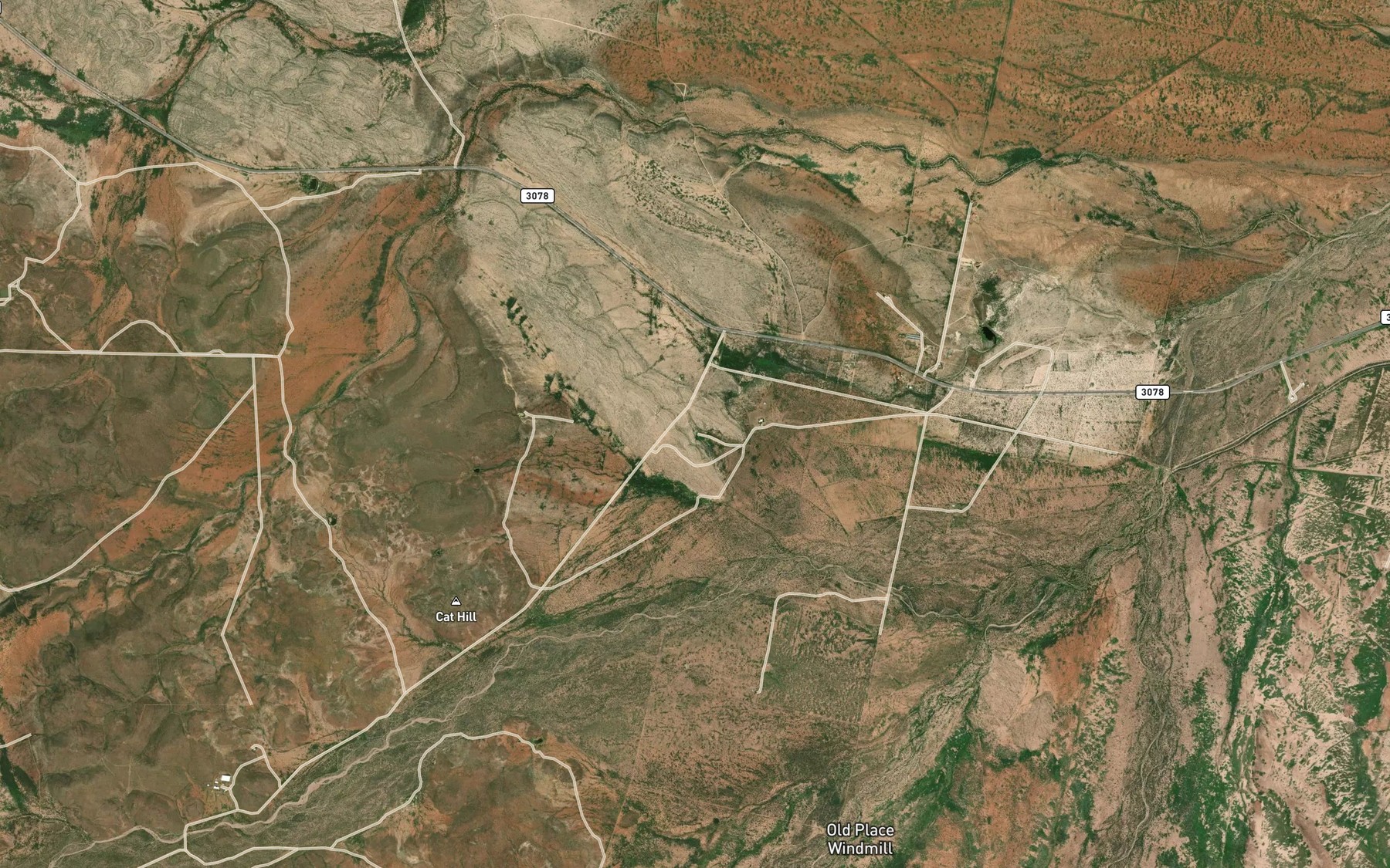 Satellite map of the Phantom Lake Spring