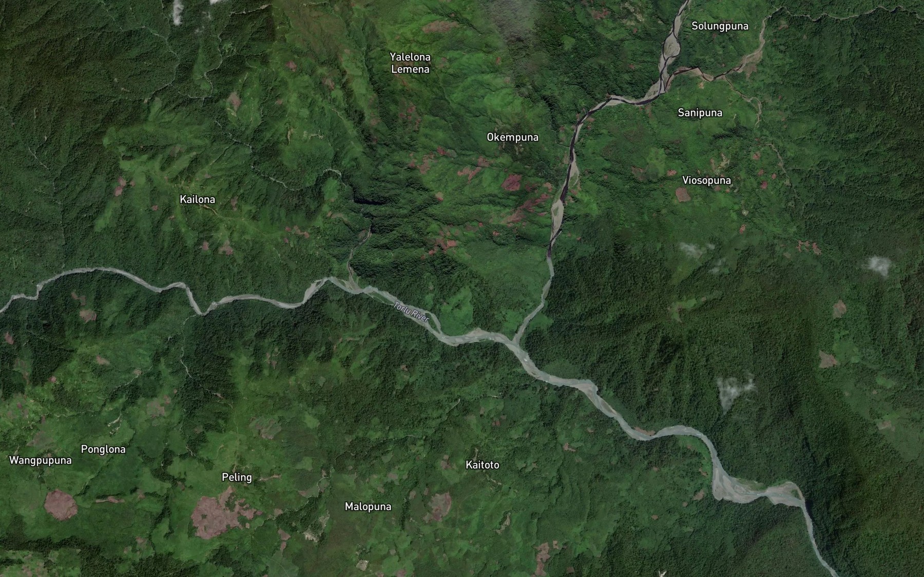 Satellite map of the Loi River