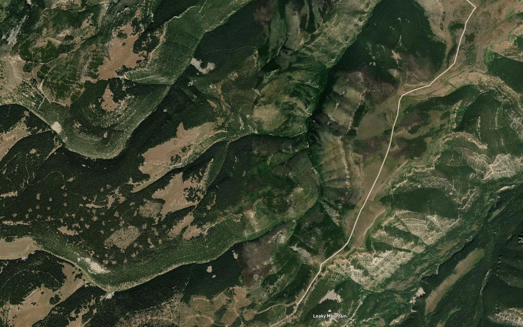 Satellite map of the Bear Spring