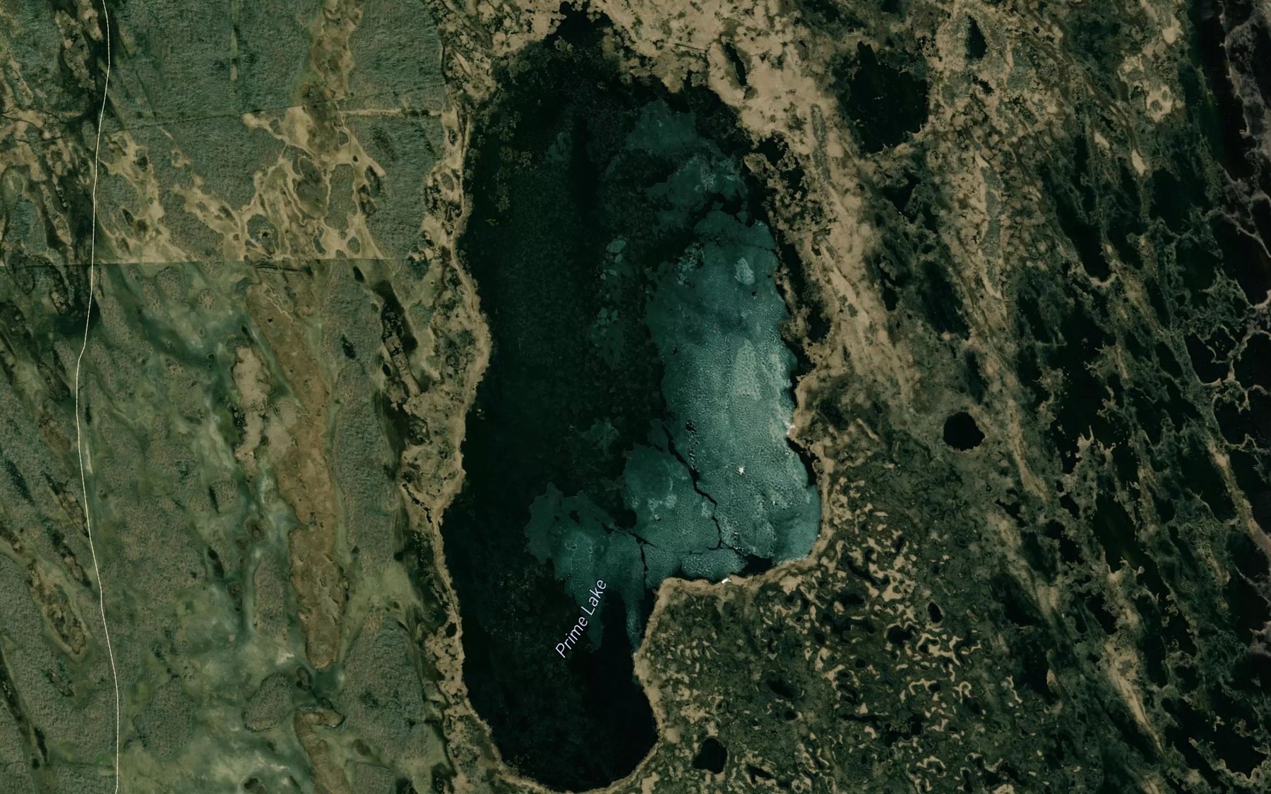 Satellite map of the Prime Lake