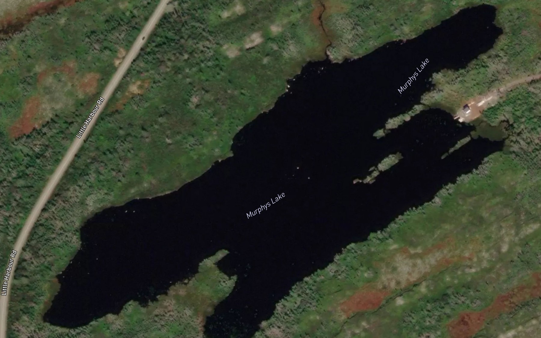 Satellite map of the Murphys Lake
