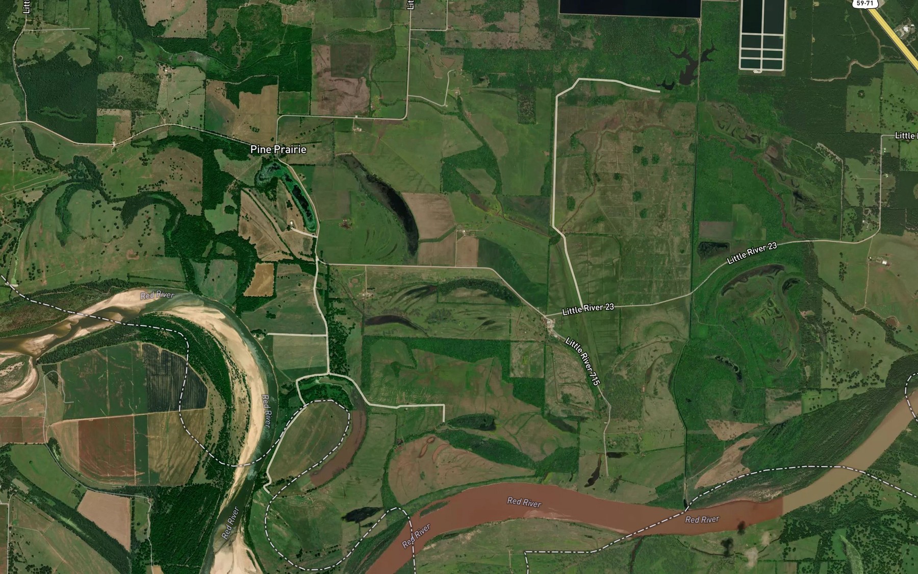Satellite map of the Trailer Lake