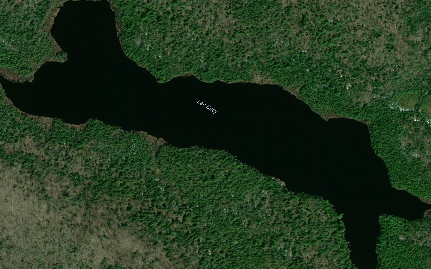 Satellite map of the Lac Bucy