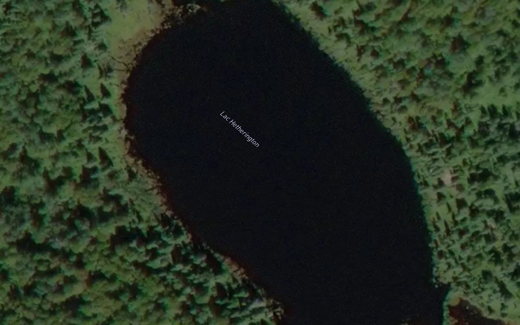 Satellite map of the Lac Hetherington