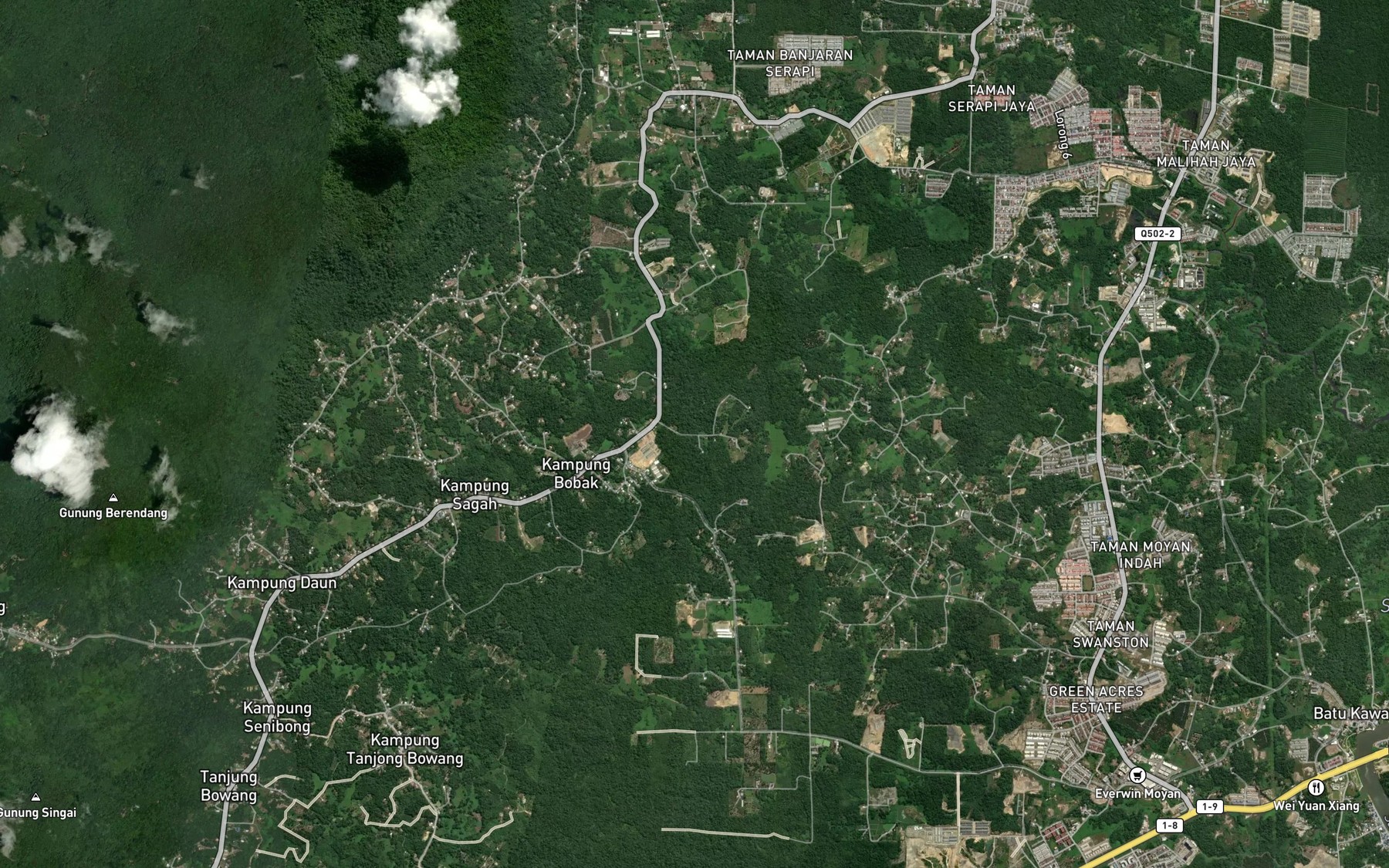 Satellite map of the Sungai Bubut