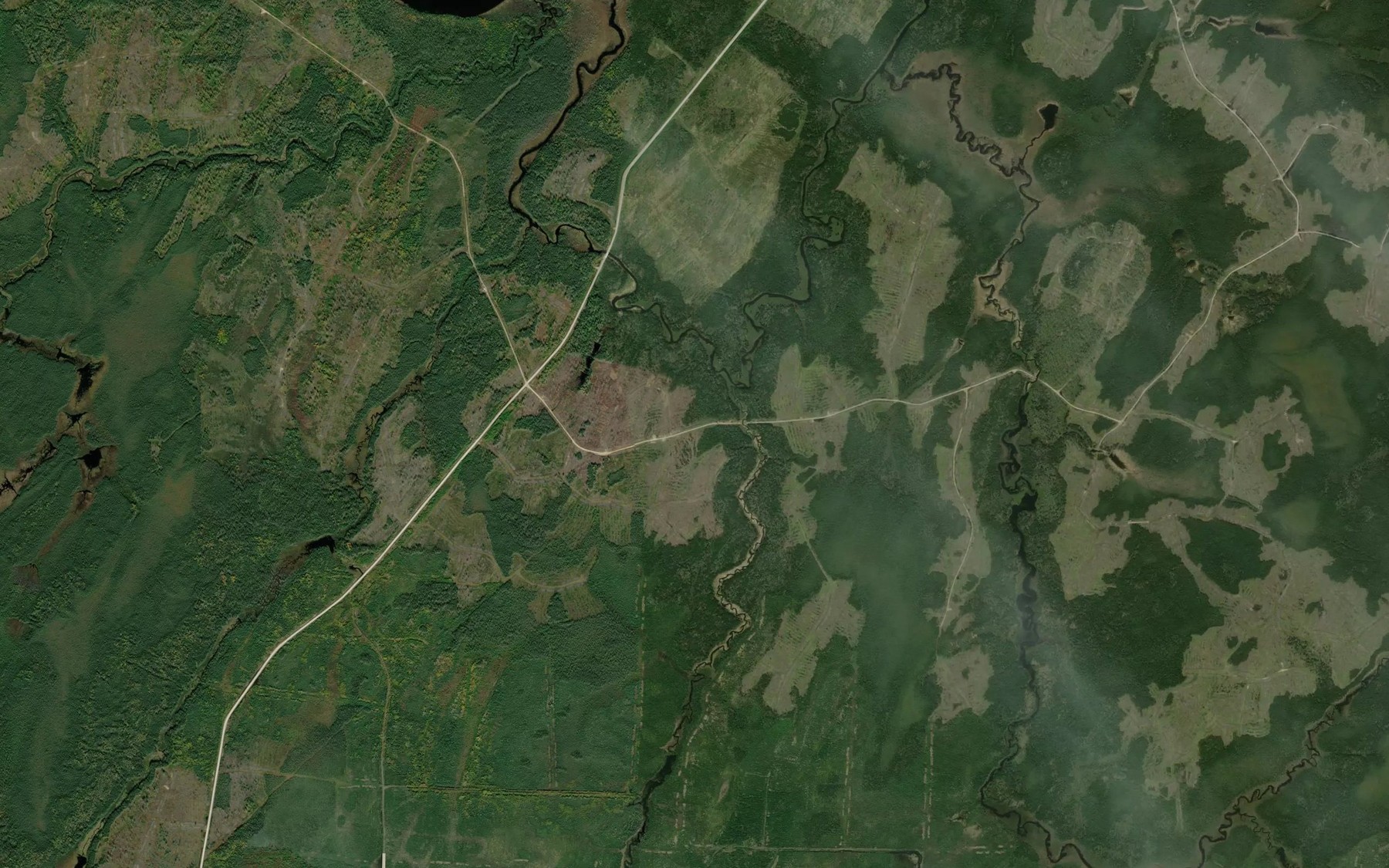 Satellite map of the Fleck Creek