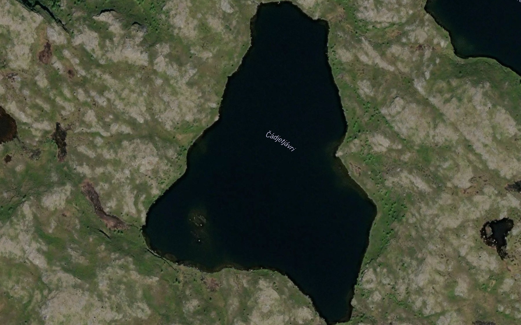 Satellite map of the Caddjetjavri