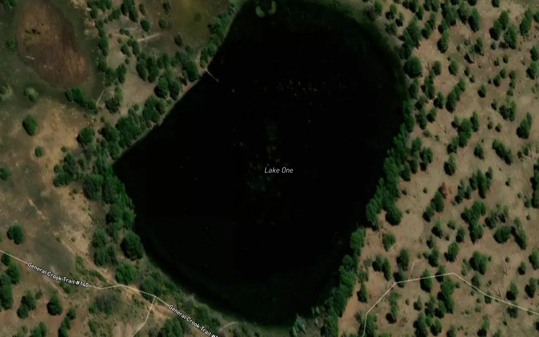 Satellite map of the Lake One