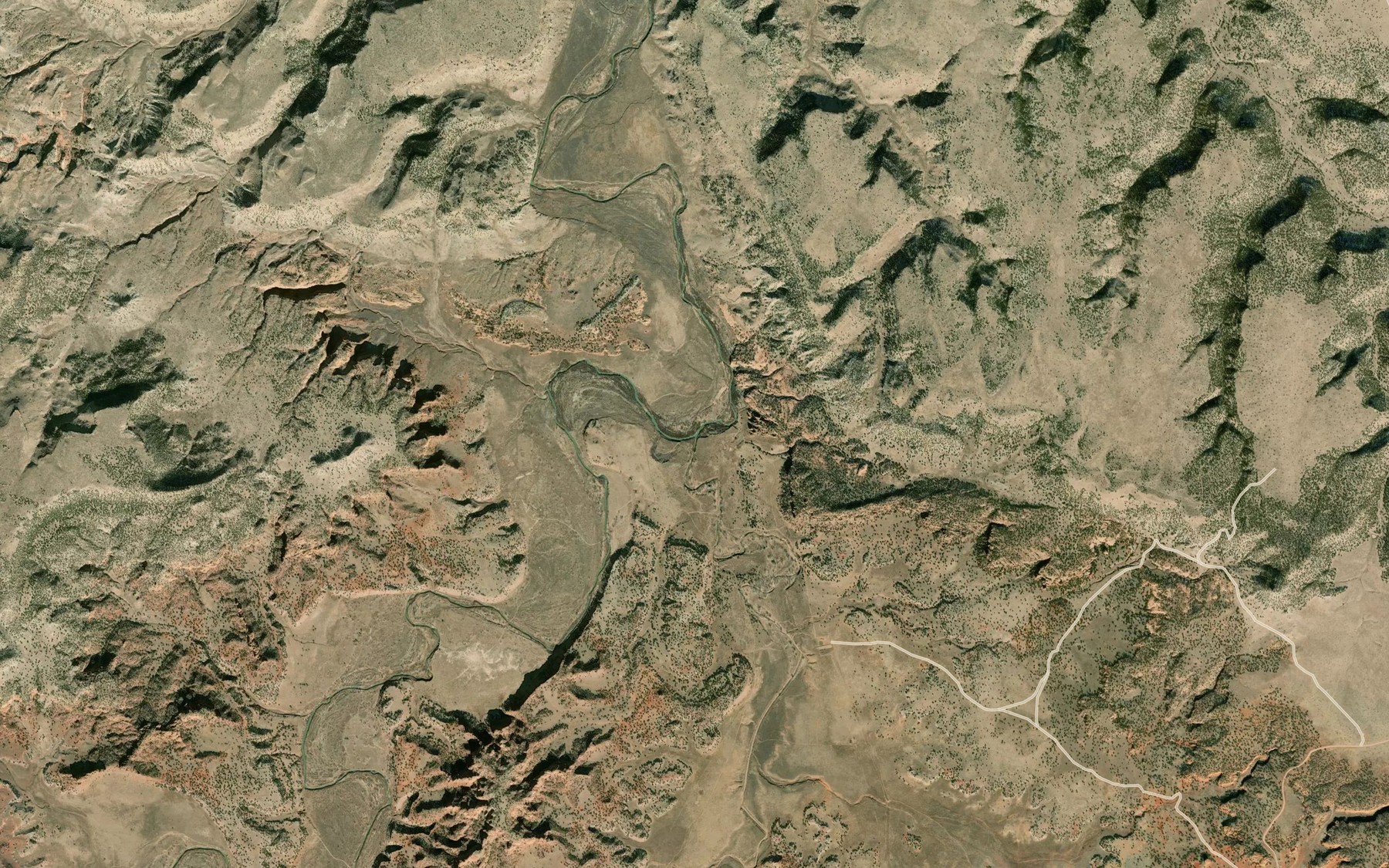 Satellite map of the Chacuaco Creek