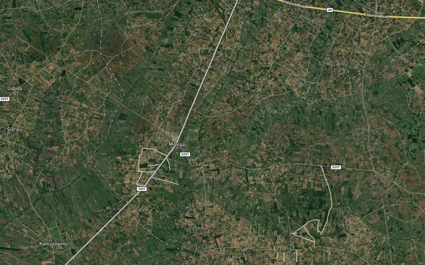 Satellite map of the Warawaha