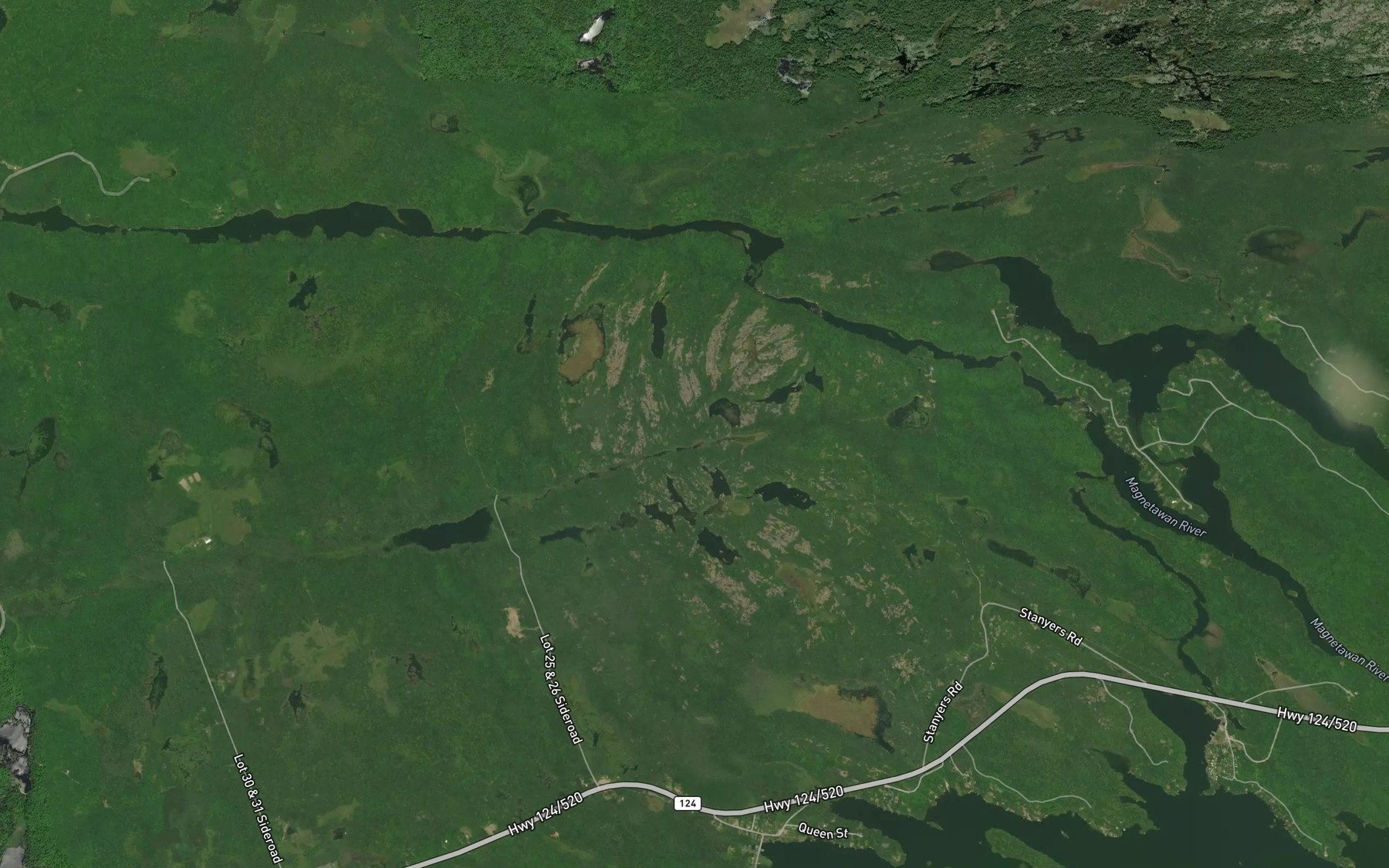 Satellite map of the Seller Rapids