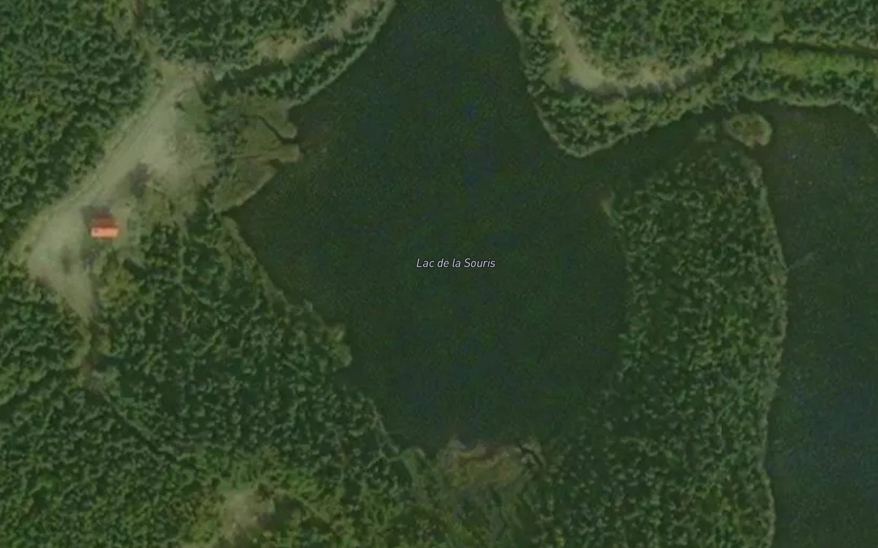 Satellite map of the Lac de la Souris