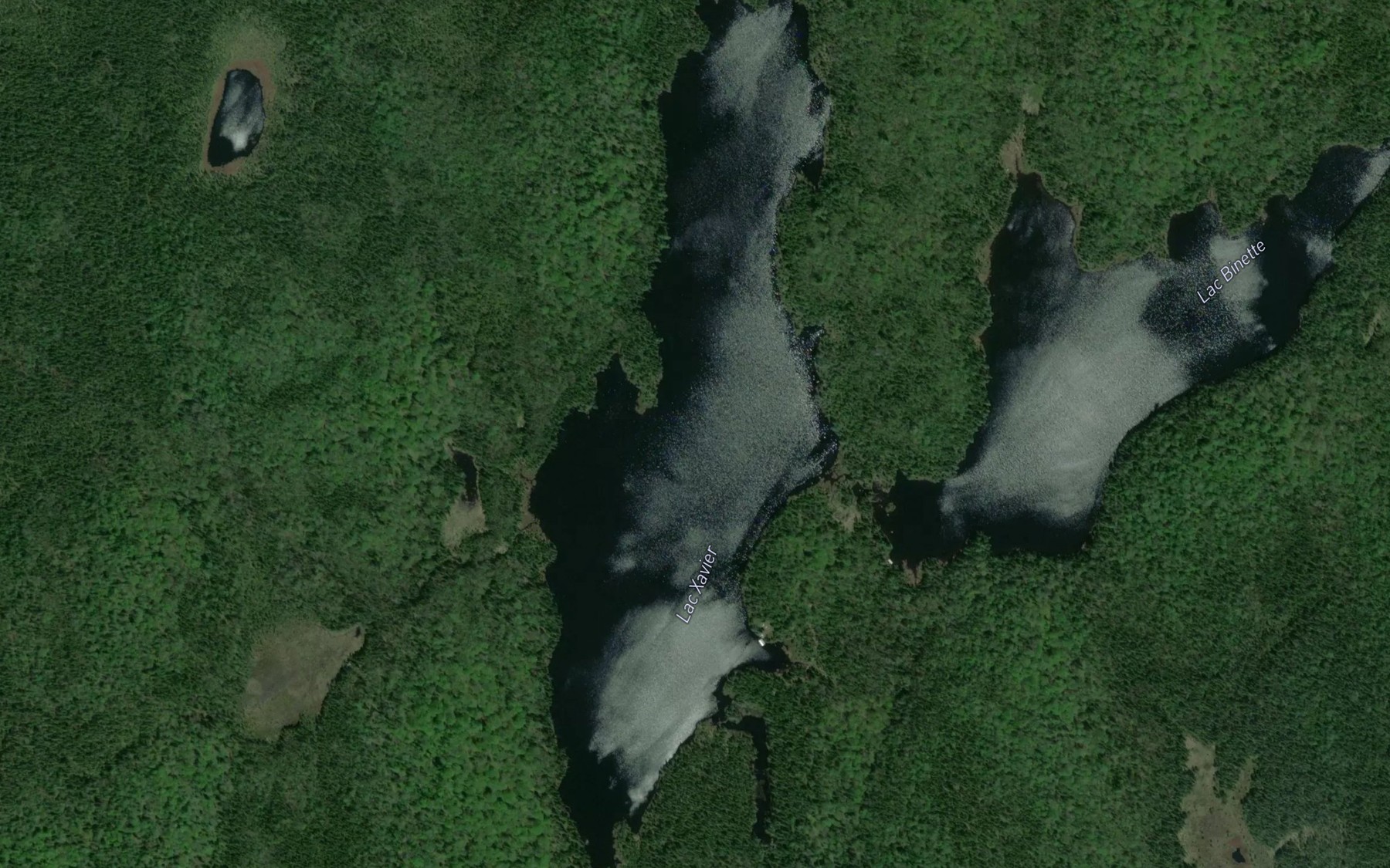 Satellite map of the Lac Xavier