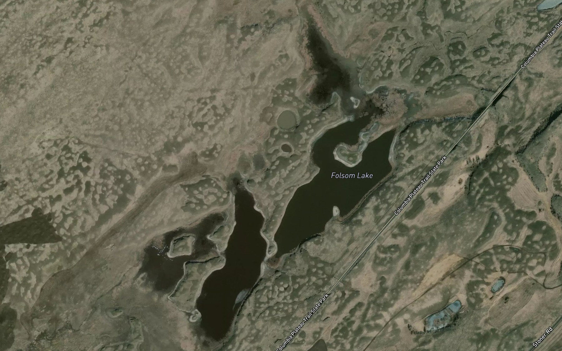 Satellite map of the Folsom Lake