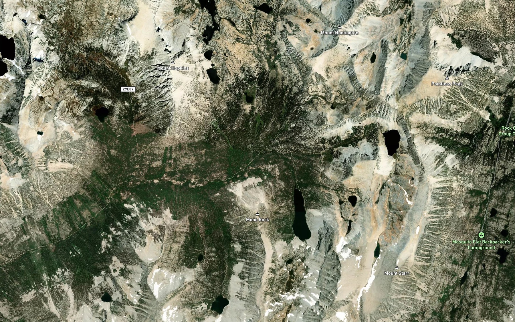 Satellite map of the Golden Creek