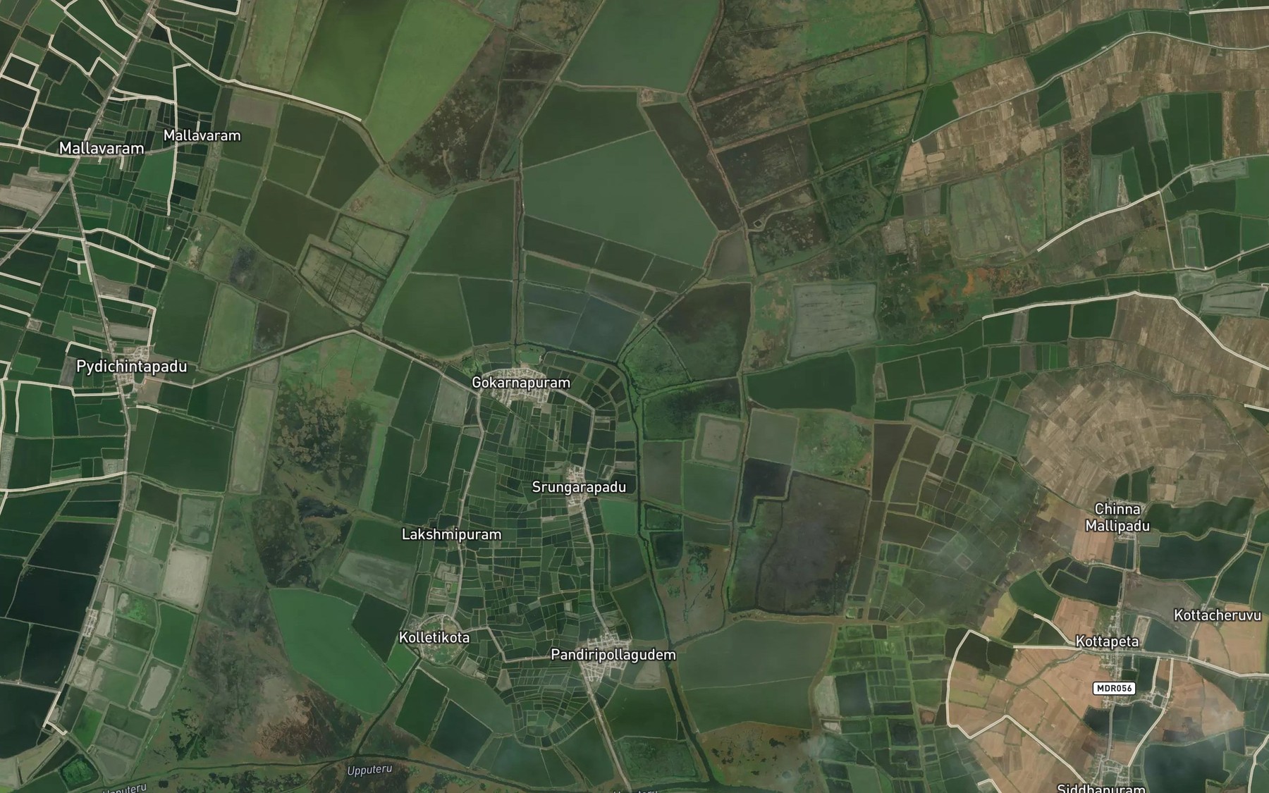 Satellite map of the Gummuluru Channel