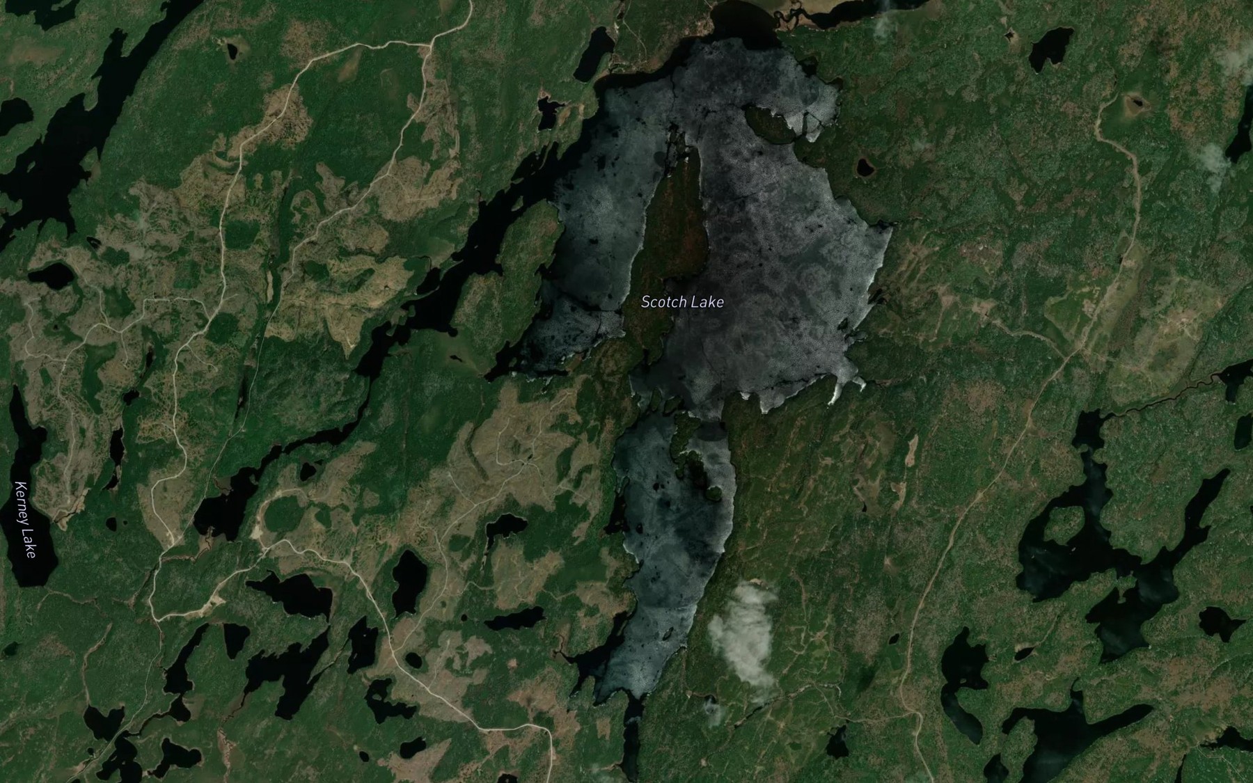 Satellite map of the Scotch Lake