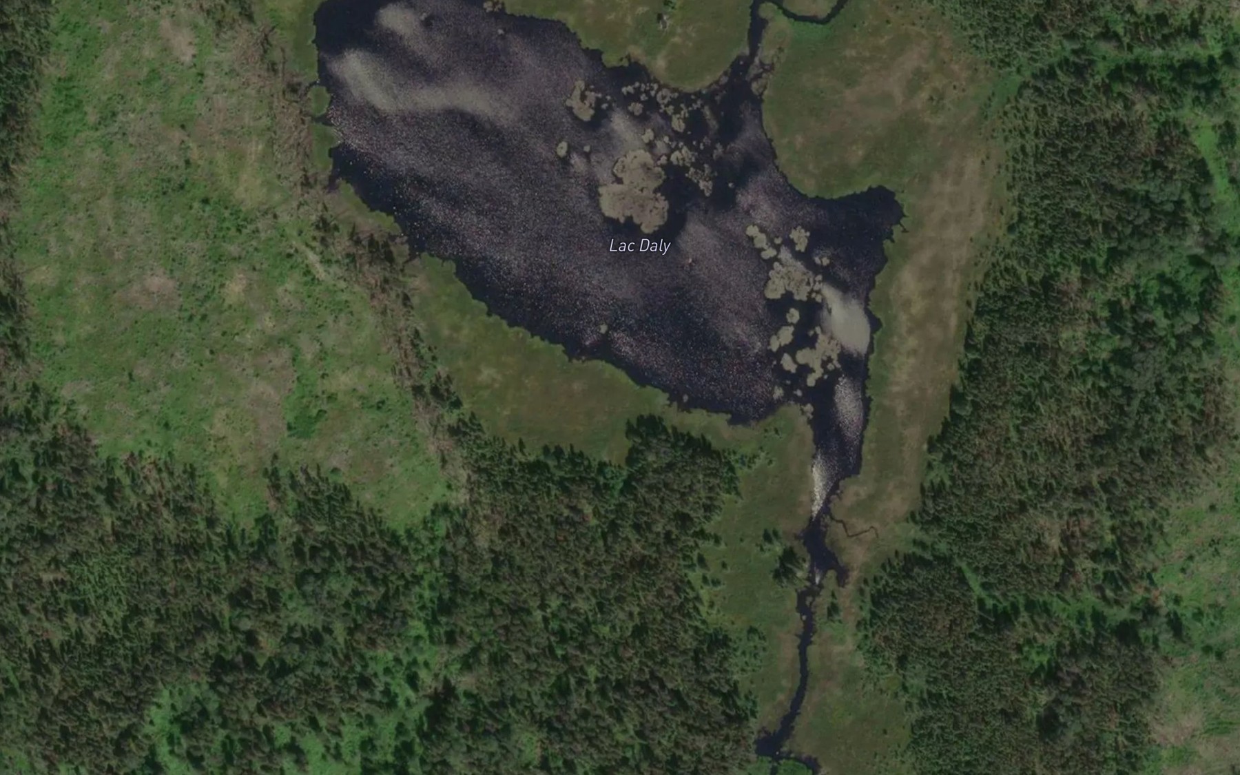 Satellite map of the Lac Daly