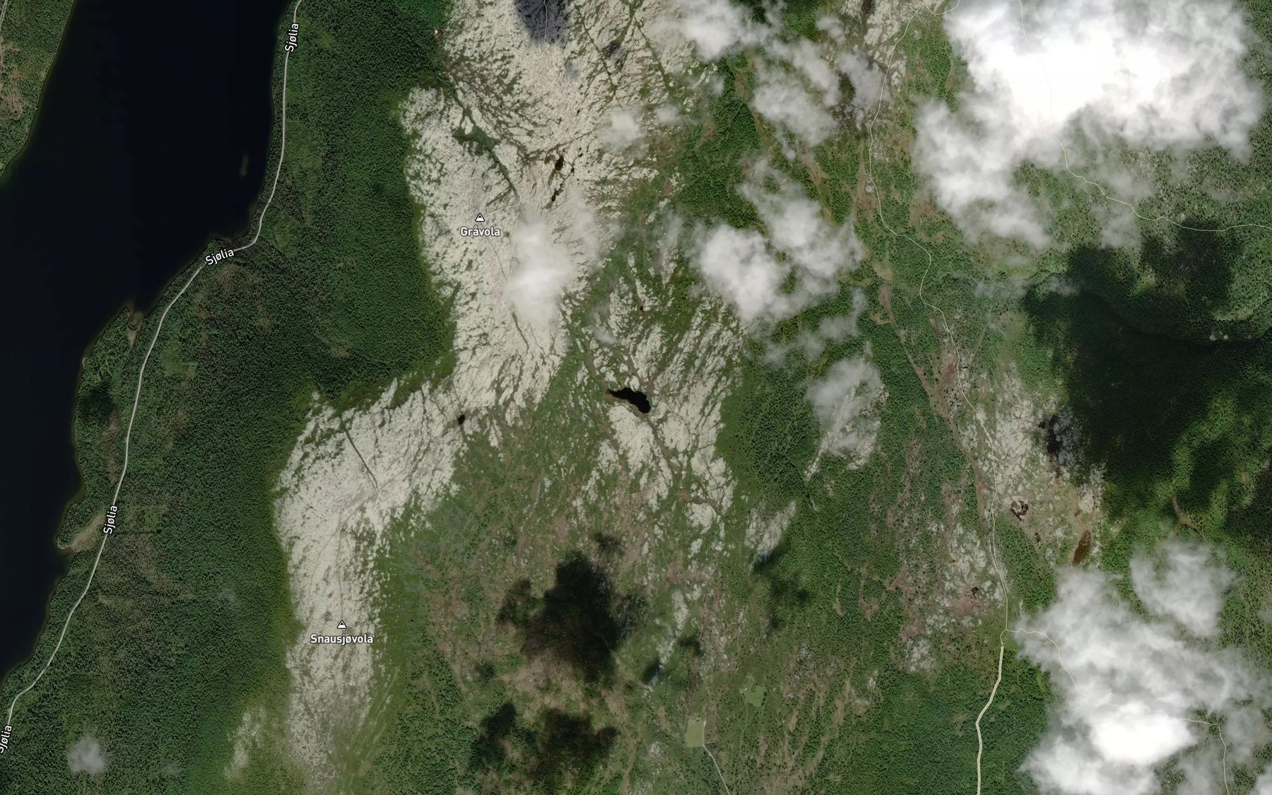 Satellite map of the Svartastjorna