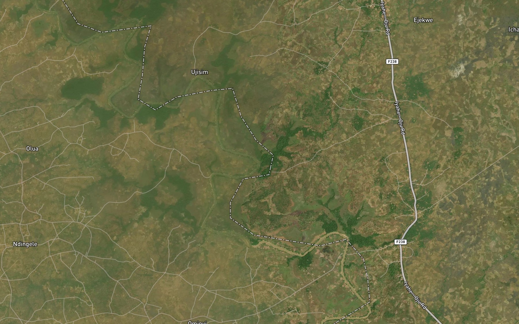 Satellite map of the River Orang